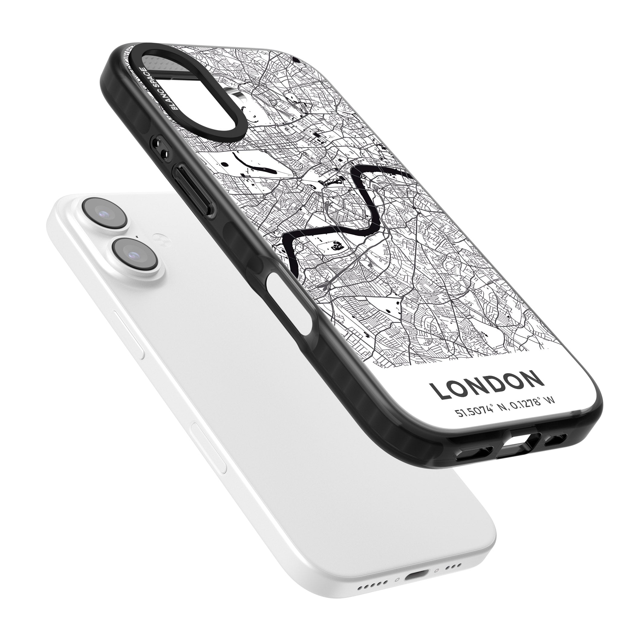 London Map iPhone 17 Impact Black Phone Case Colours