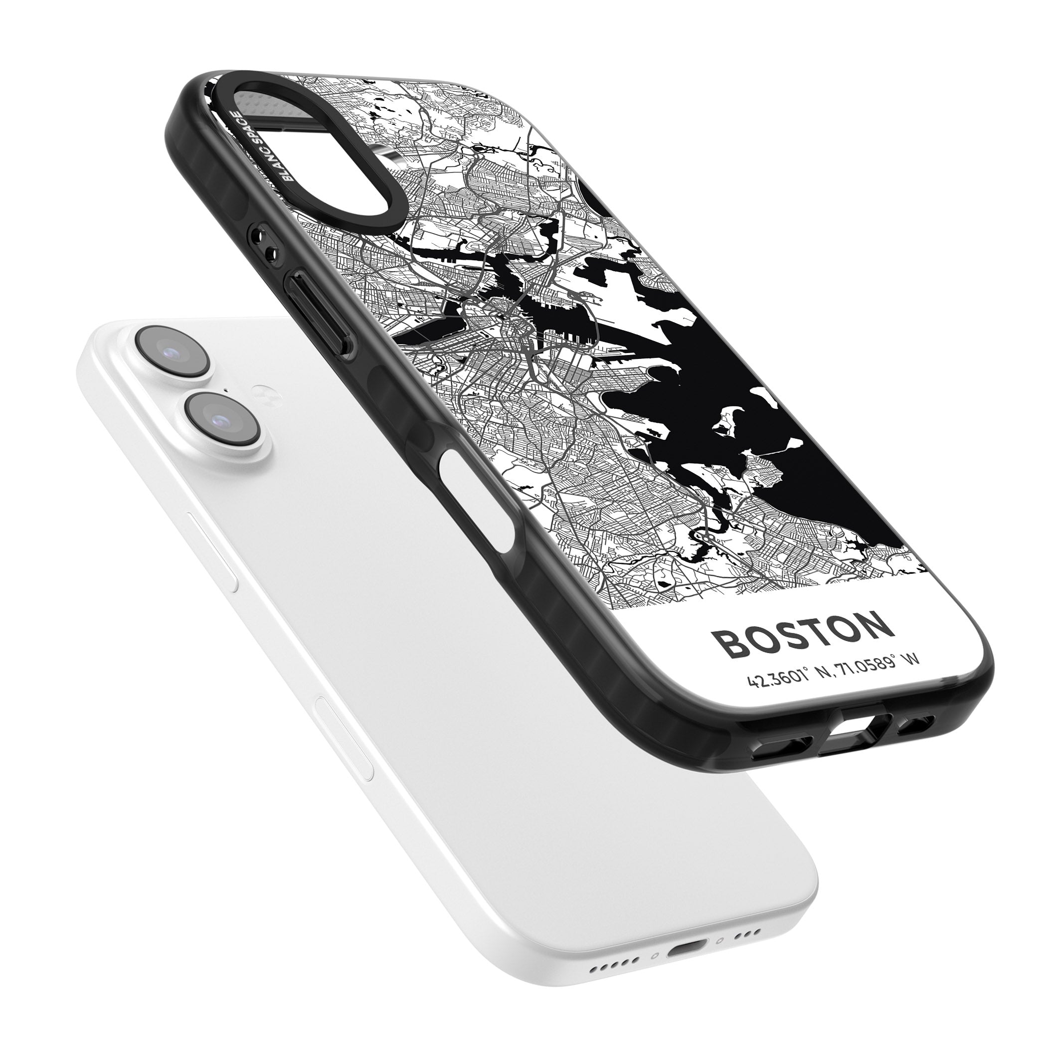 Boston Map iPhone 17 Impact Black Phone Case Colours