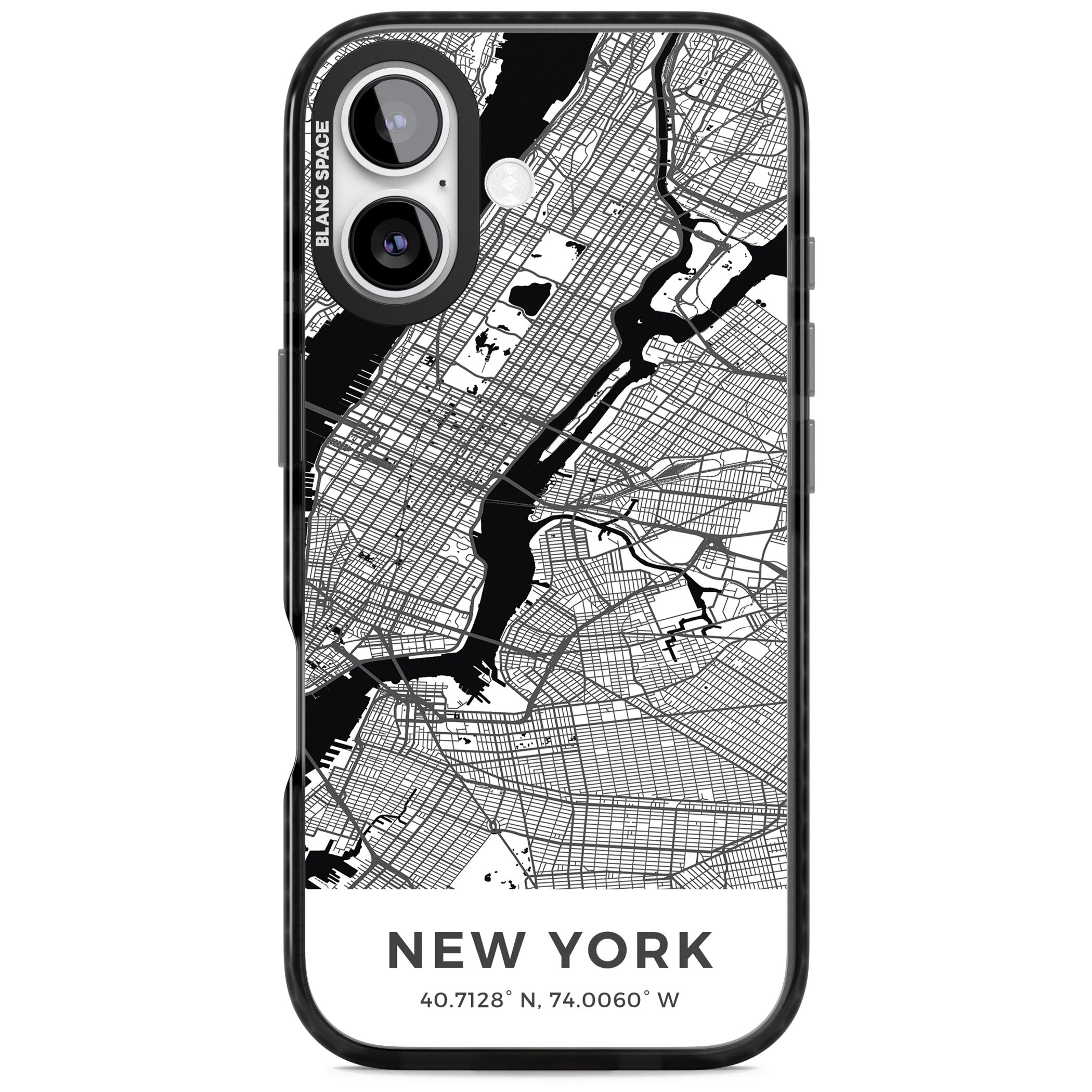 New York Map iPhone 17 Impact Black Phone Case