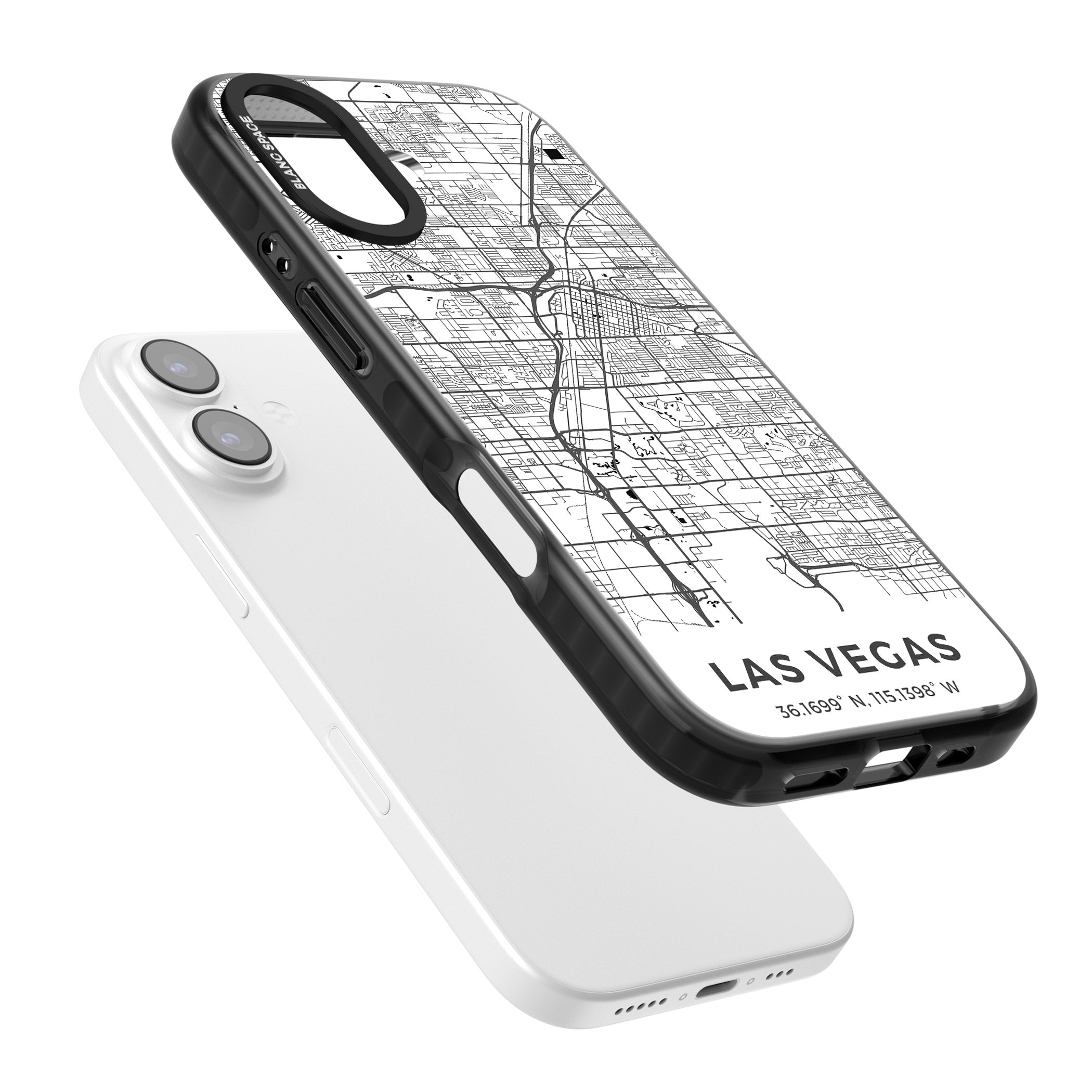 Las Vegas Map iPhone 17 Impact Black Phone Case Colours