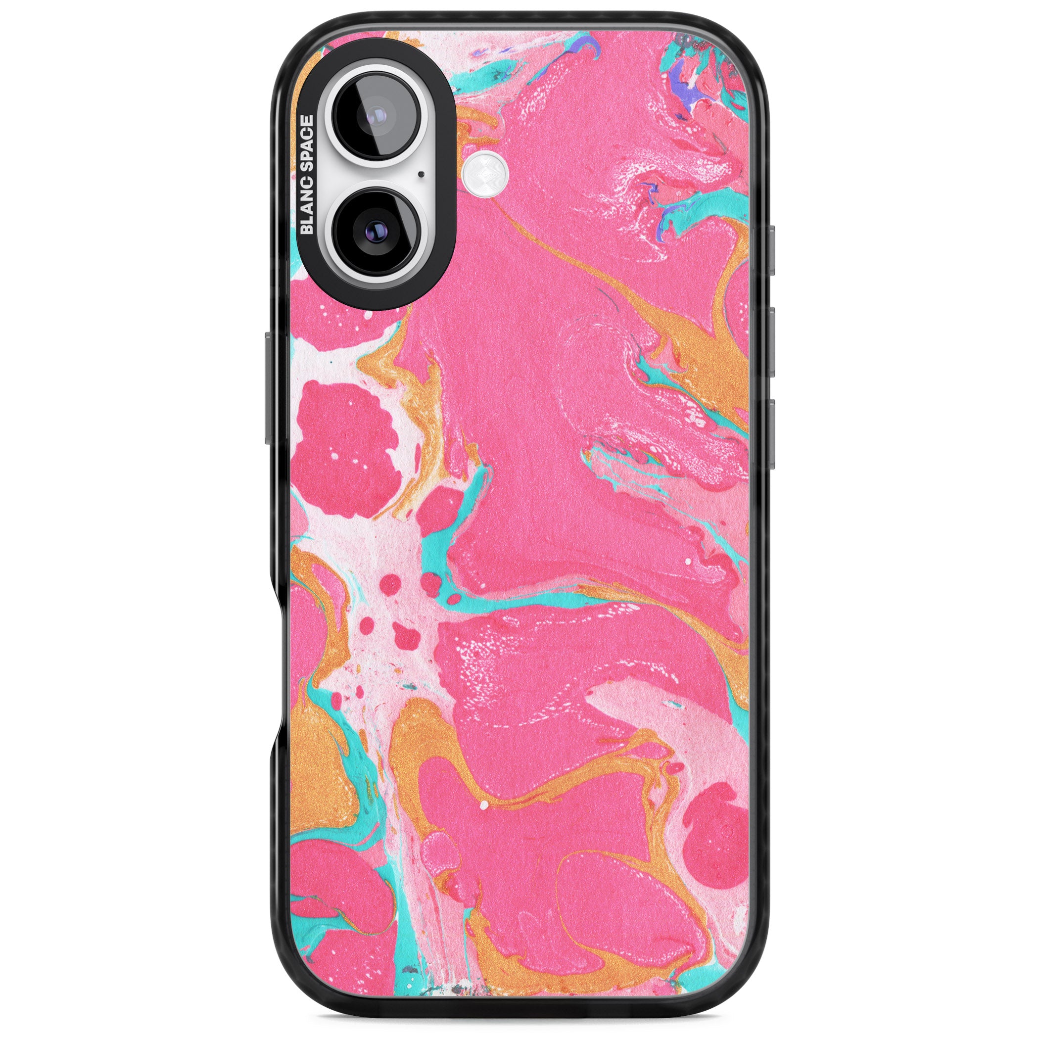 Vibrant Marbled Paper iPhone 17 Impact Black Phone Case
