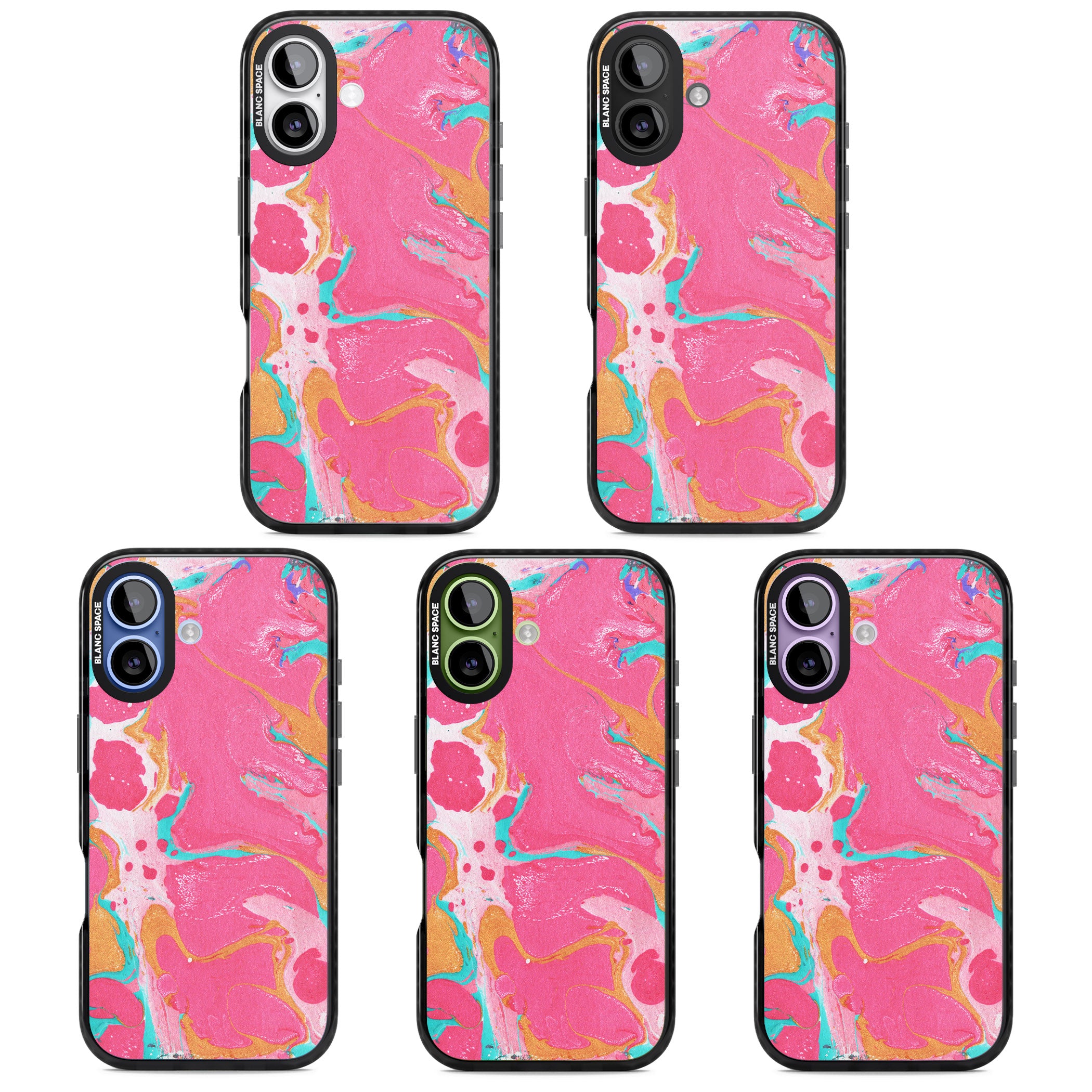 Vibrant Marbled Paper iPhone 17 Impact Black Phone Case APT Impact Protection