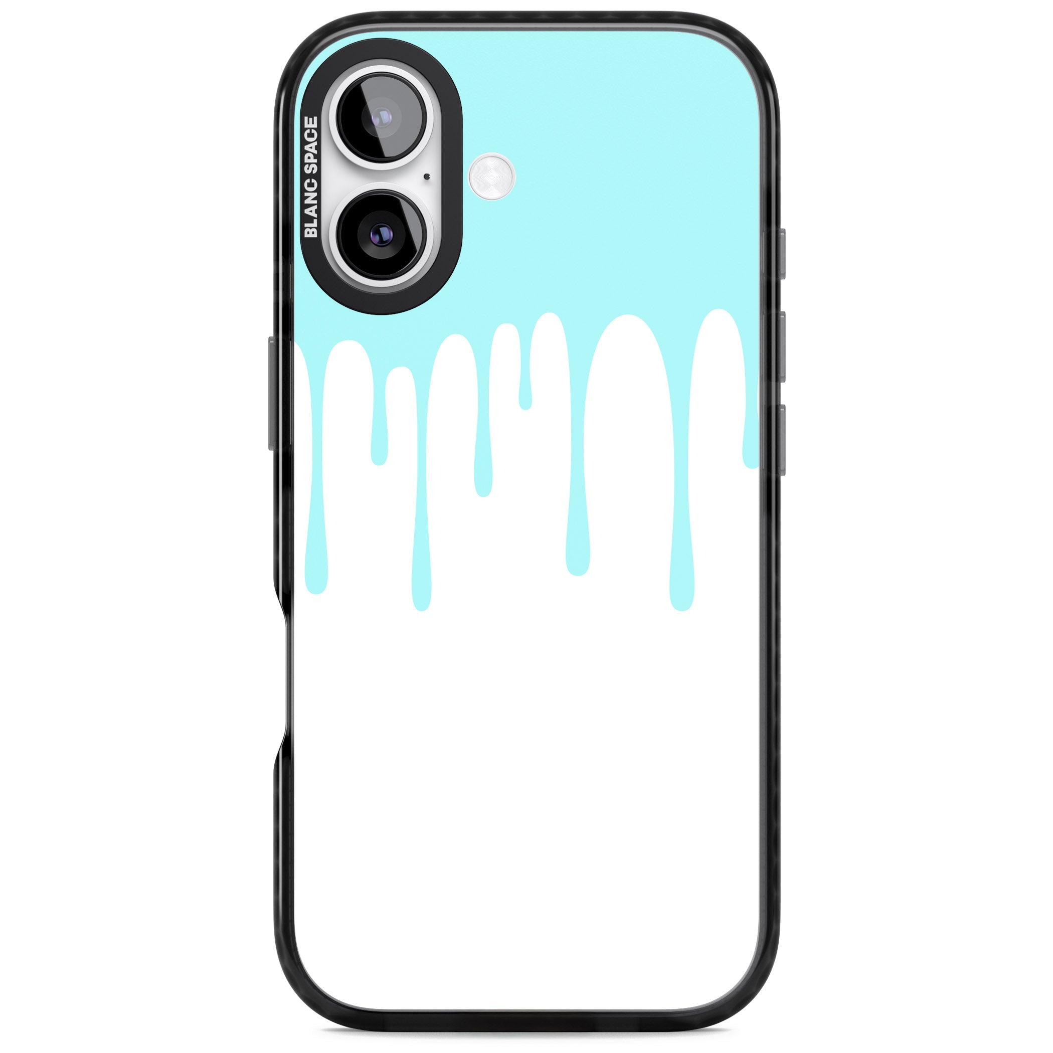 Melted Teal Drip iPhone 17 Impact Black Phone Case