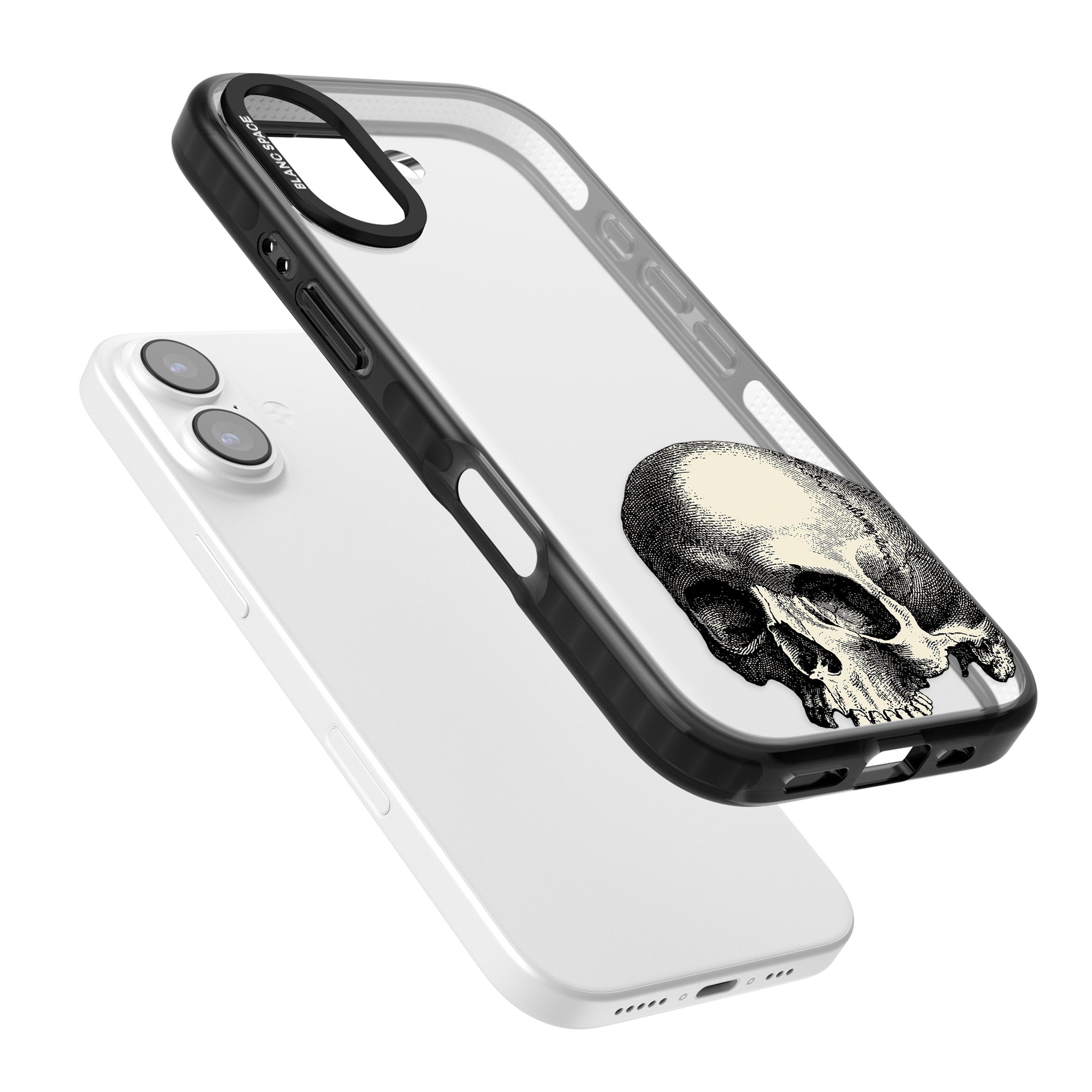 Minimal Vintage Skull iPhone 17 Impact Black Phone Case Colours