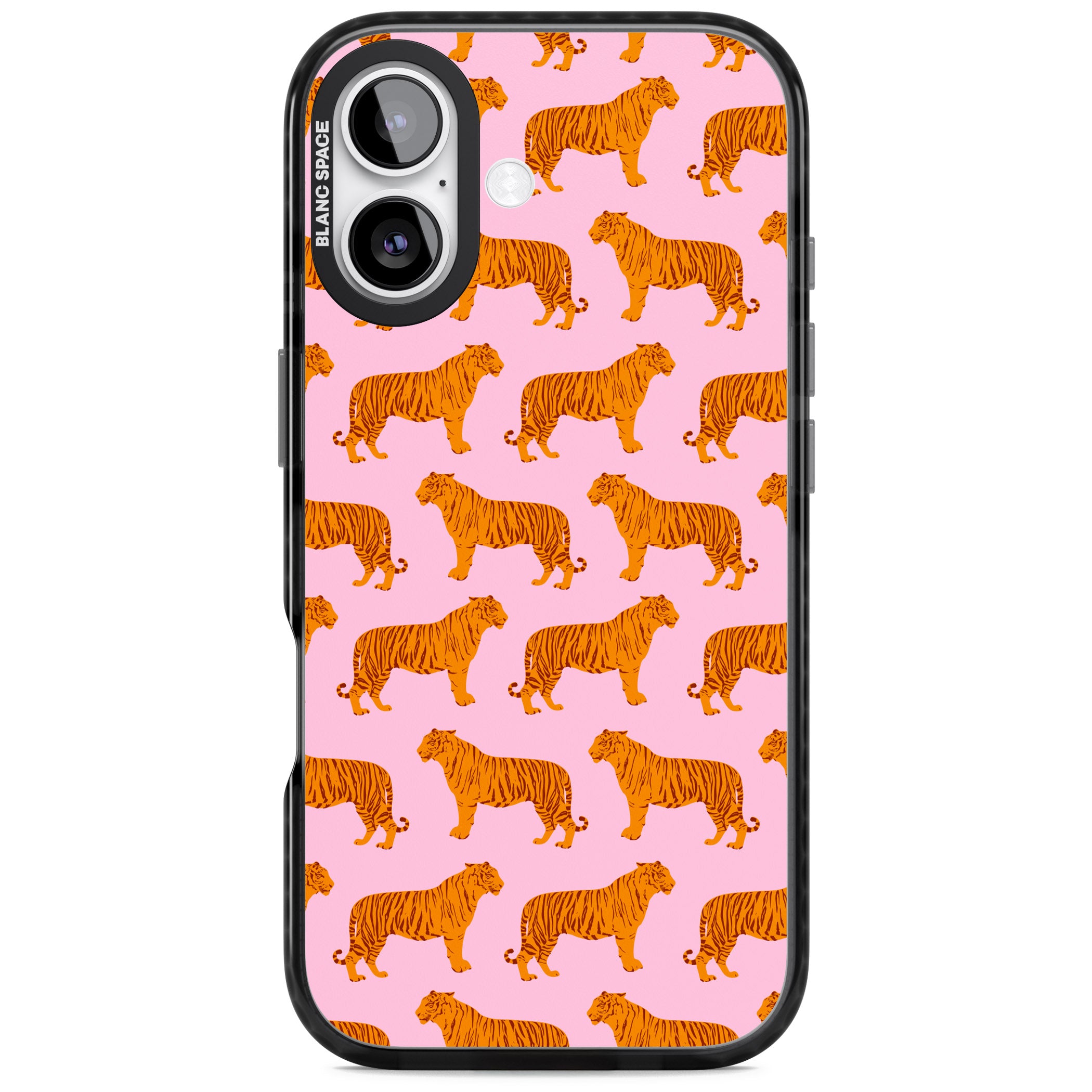 Tiger Pink Pattern iPhone 17 Impact Black Phone Case