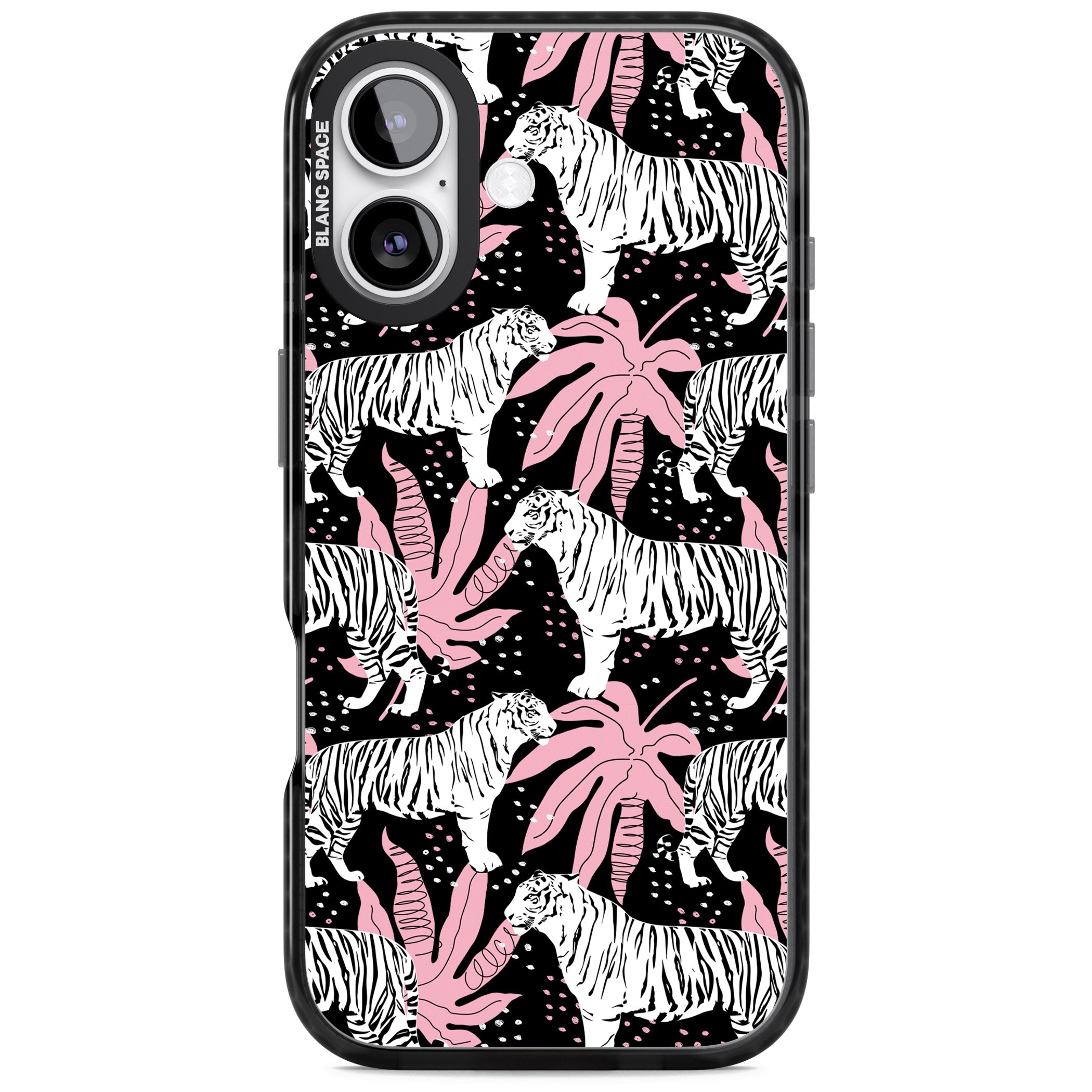 Pink Jungle Tiger iPhone 17 Impact Black Phone Case
