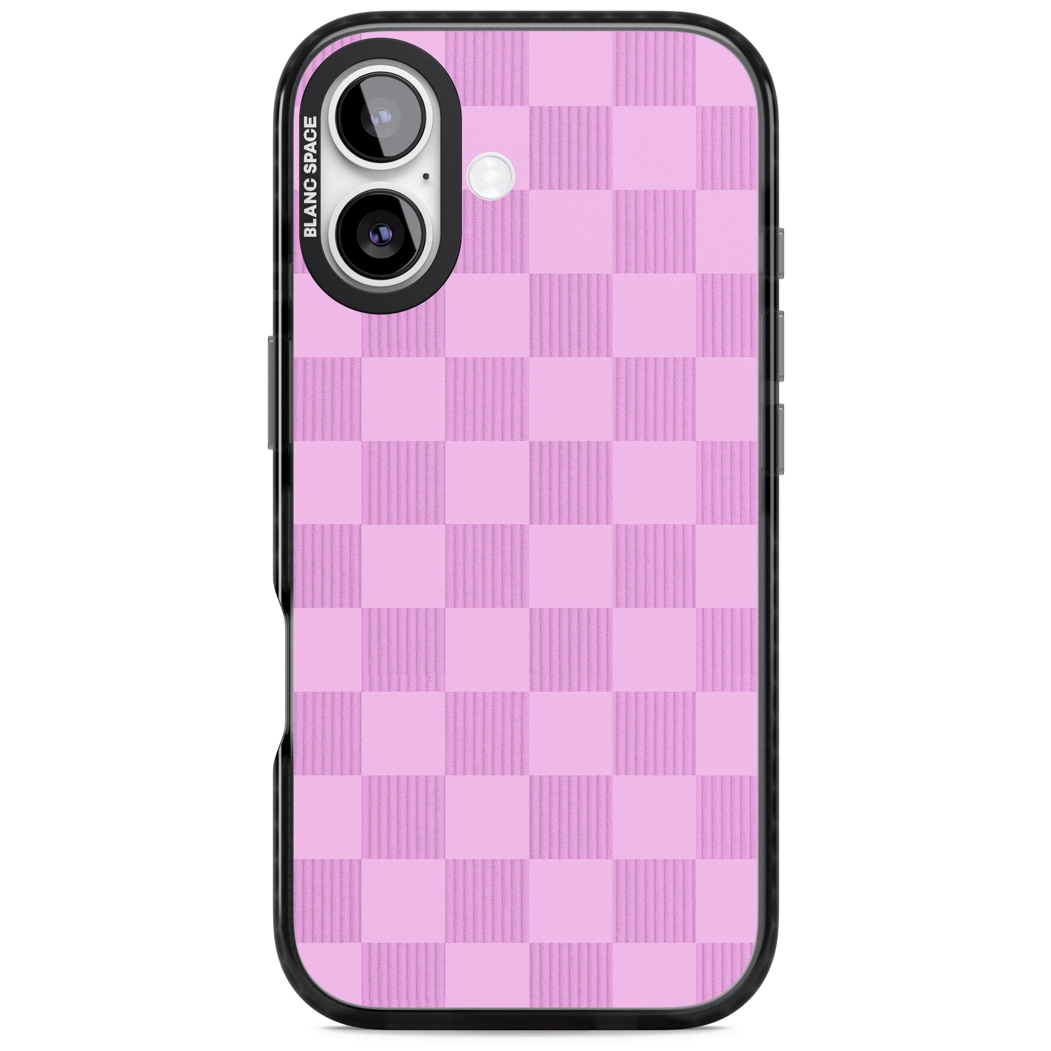 Bubblegum Checkered iPhone 17 Impact Black Phone Case
