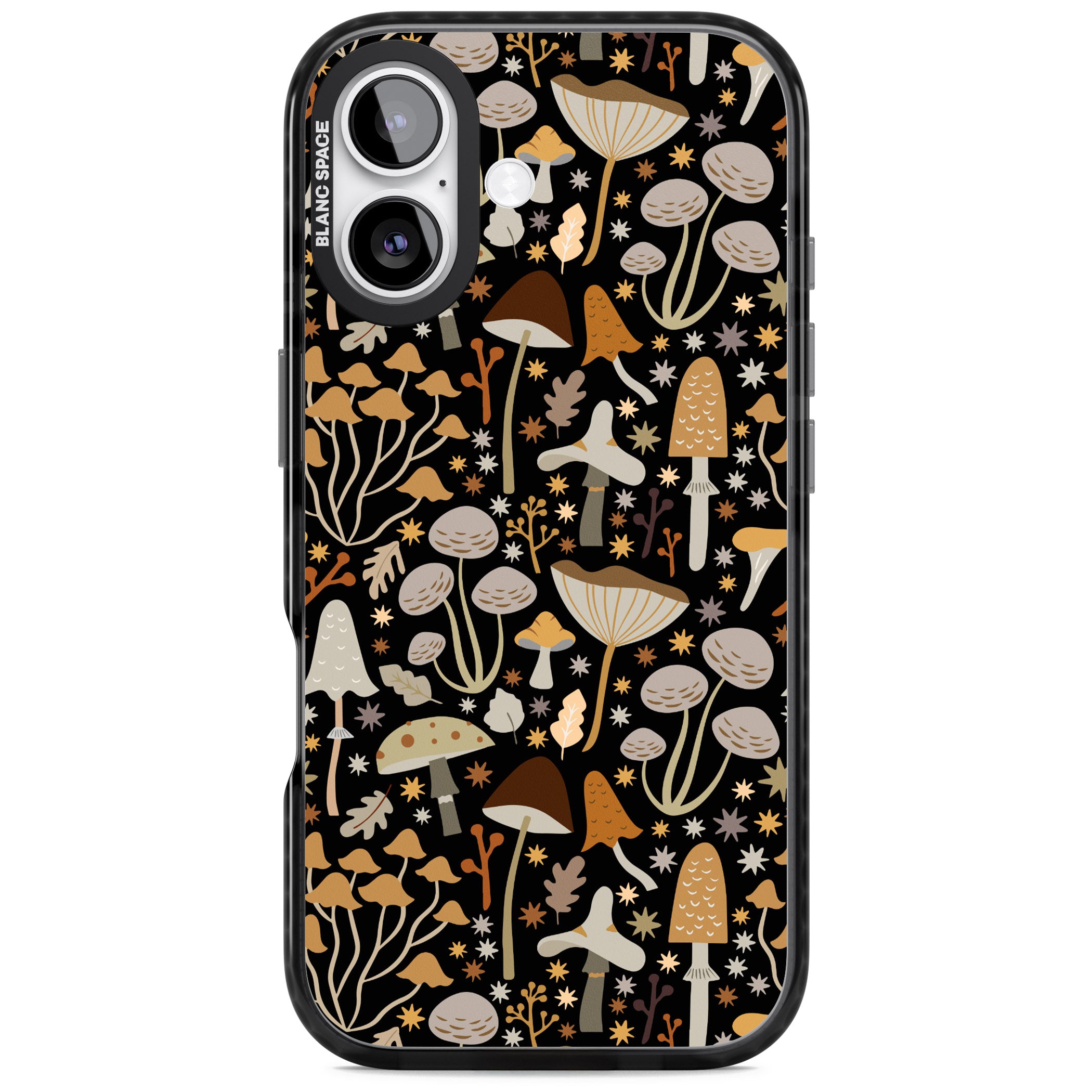 Mushroom Dream Pattern iPhone 17 Impact Black Phone Case