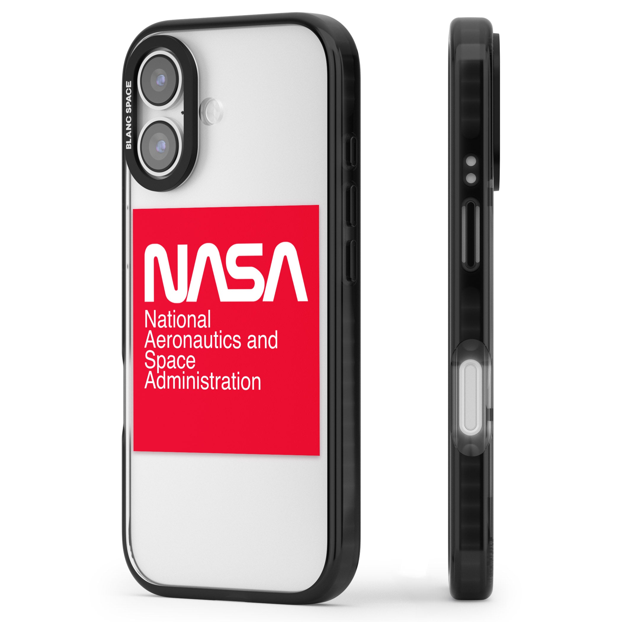 Nasa The Worm Box iPhone 17 Impact Black Phone Case Side Profile