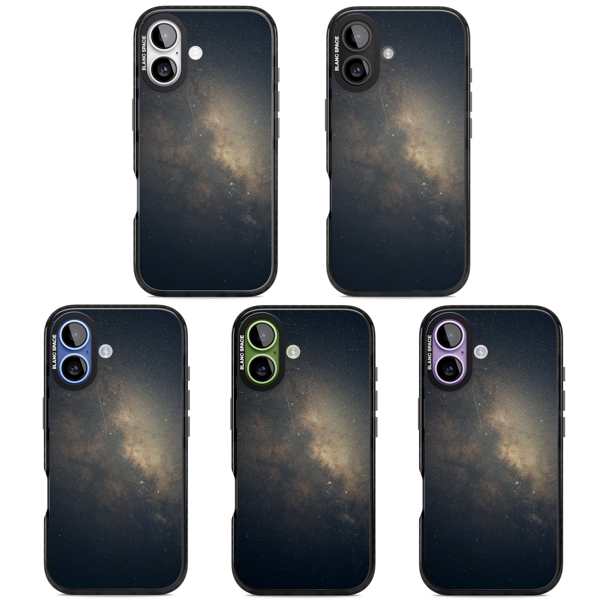 Cosmic Night Sky iPhone 17 Impact Black Phone Case APT Impact Protection