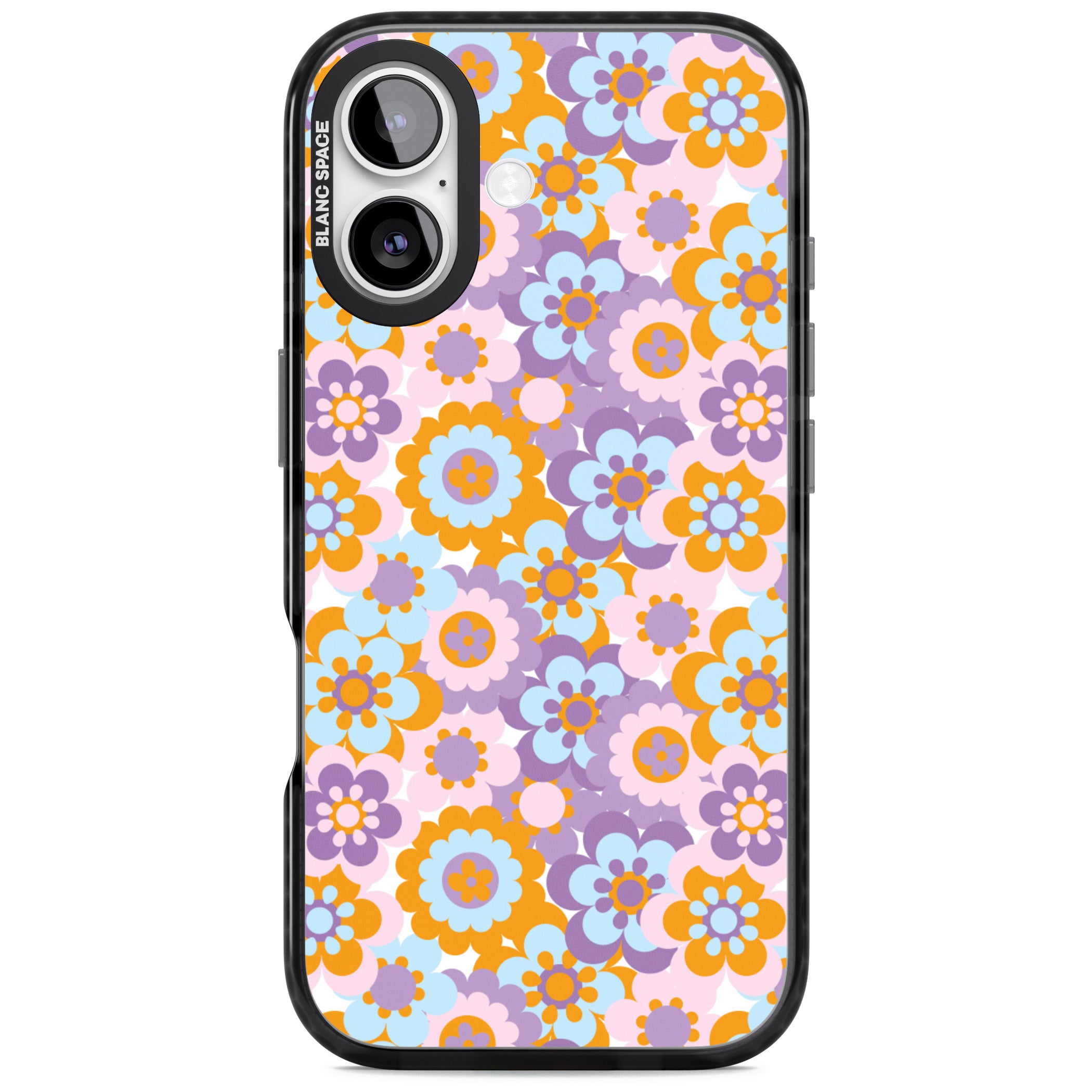 Flower Power Pattern iPhone 17 Impact Black Phone Case