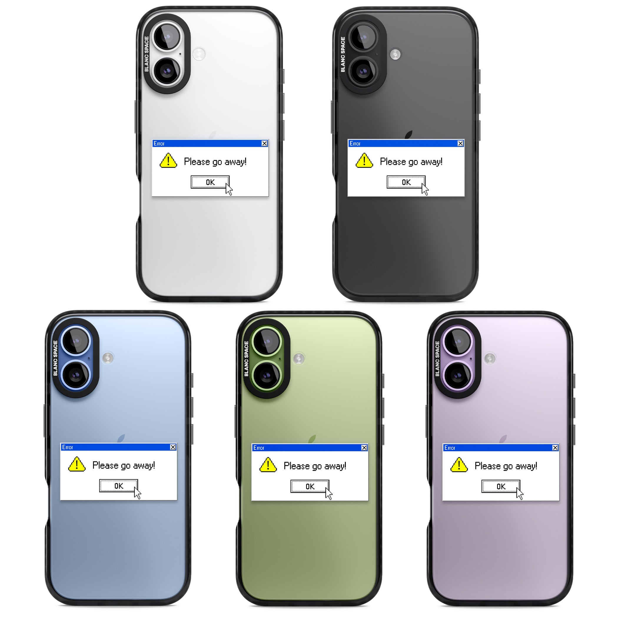 Please Go Away Exe iPhone 17 Impact Black Phone Case APT Impact Protection