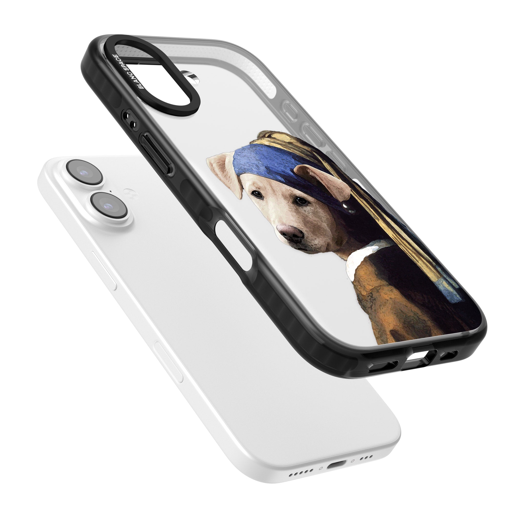 Doggo With A Pearl Earring iPhone 17 Impact Black Phone Case Colours