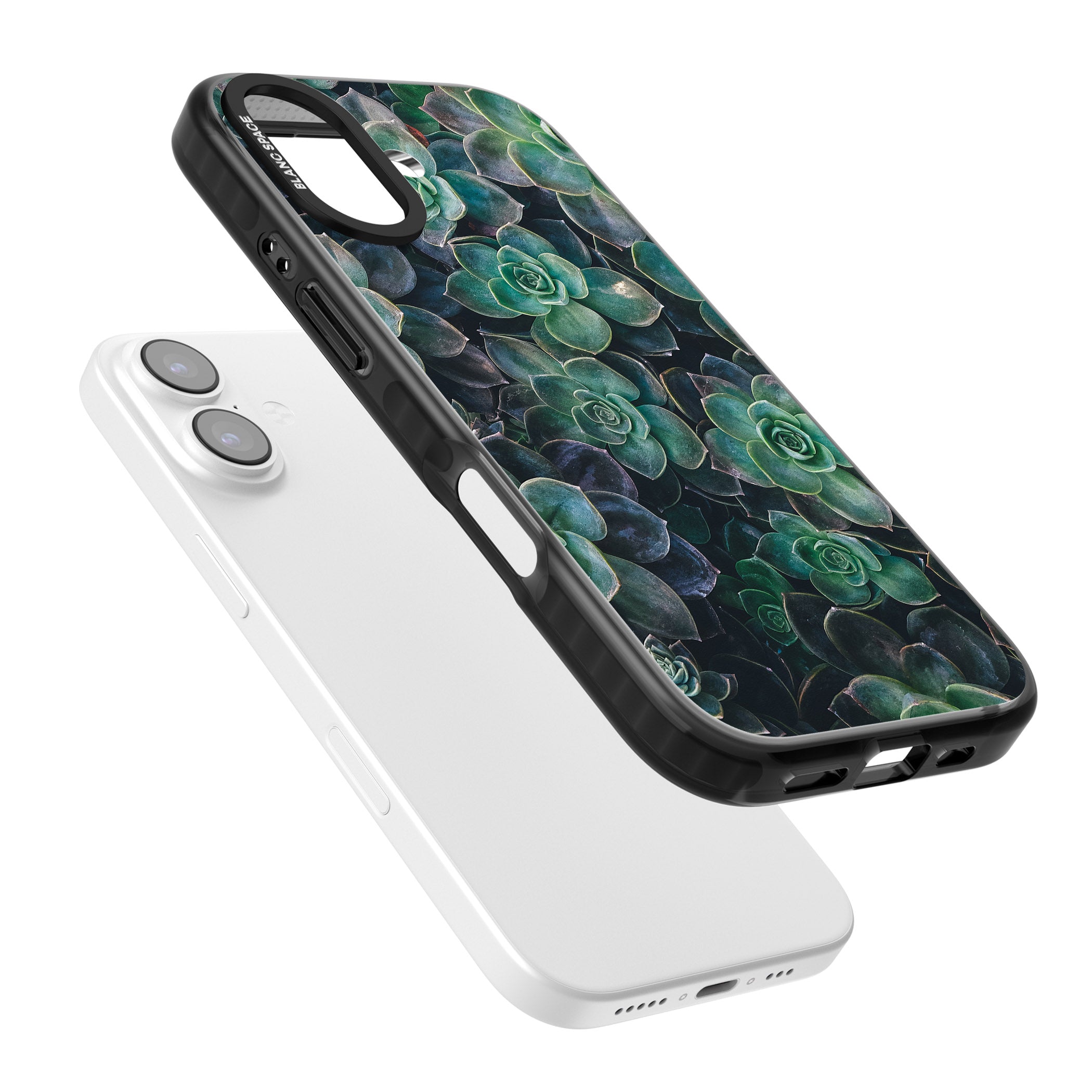 Succulent Bloom Botanical iPhone 17 Impact Black Phone Case Colours