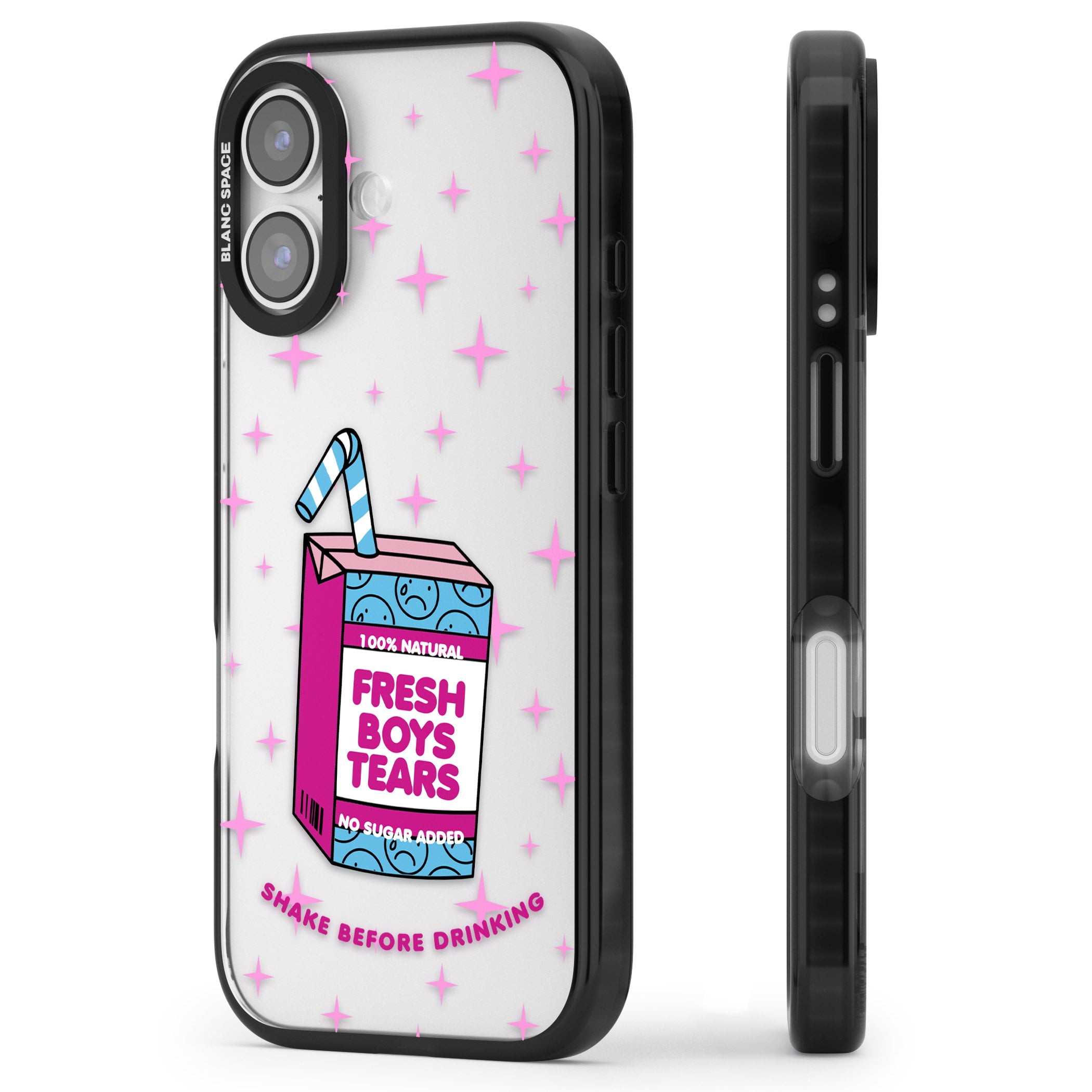 Boy Tears iPhone 17 Impact Black Phone Case Side Profile