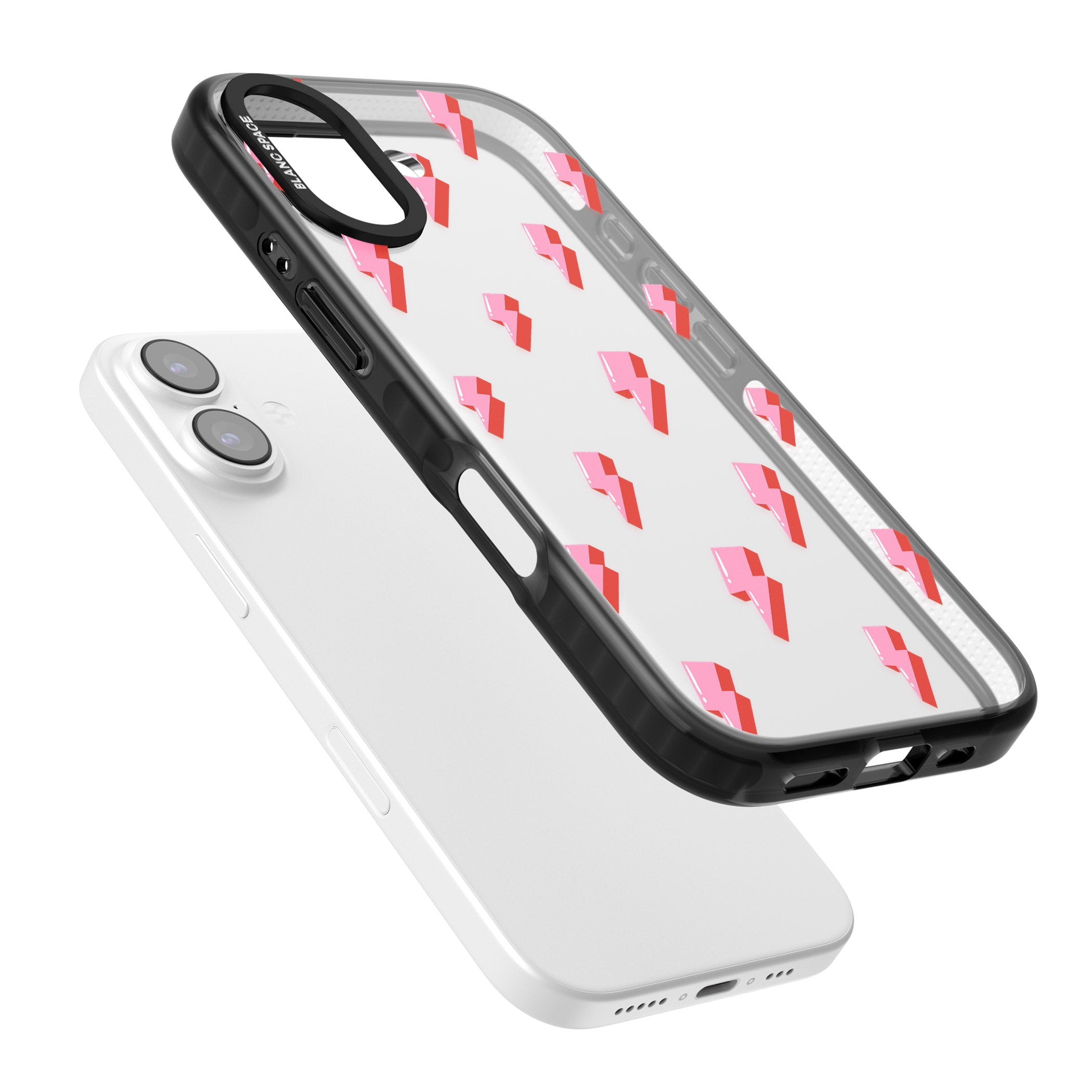 Pink Bolt Pattern iPhone 17 Impact Black Phone Case Colours
