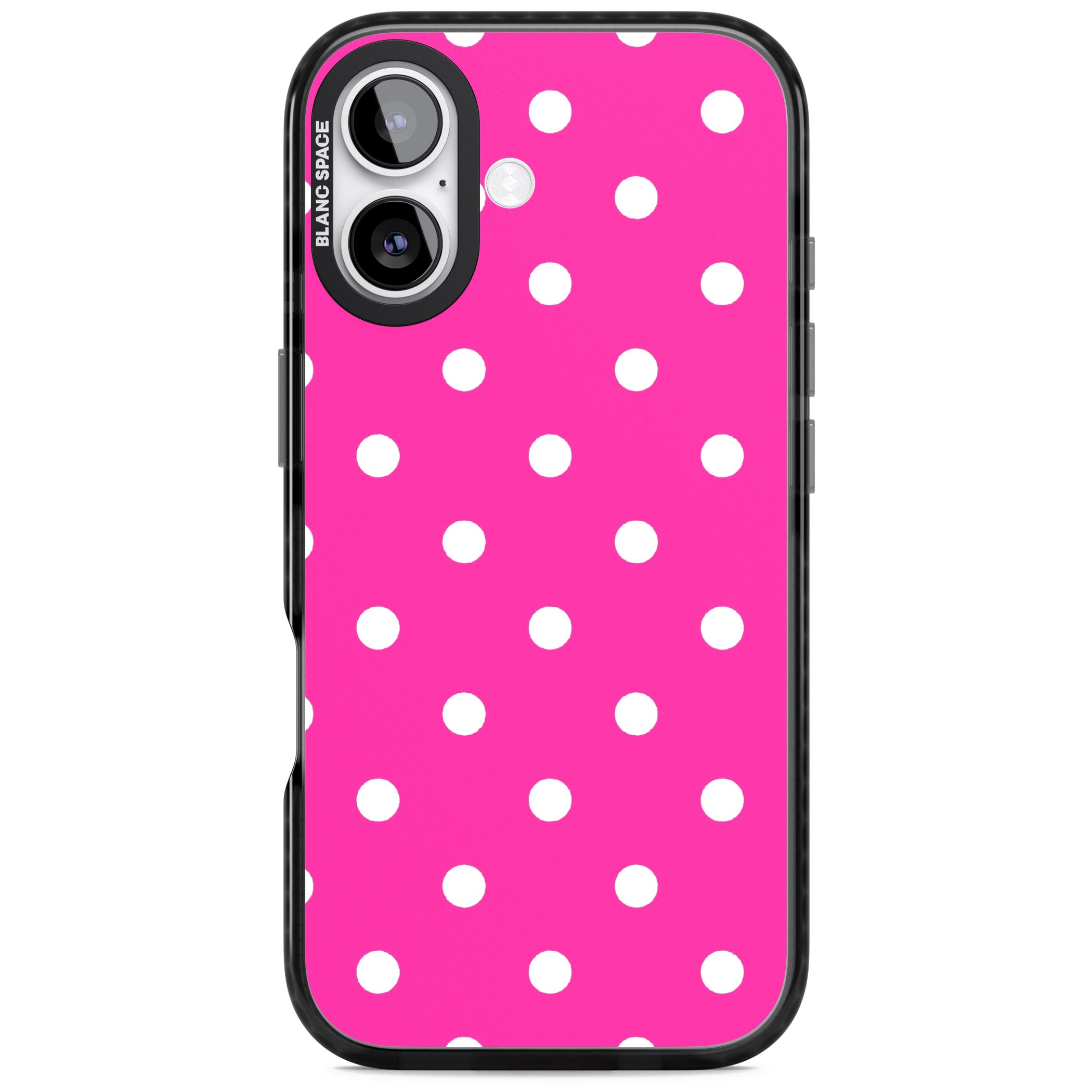 Pink Polka Dot iPhone 17 Impact Black Phone Case