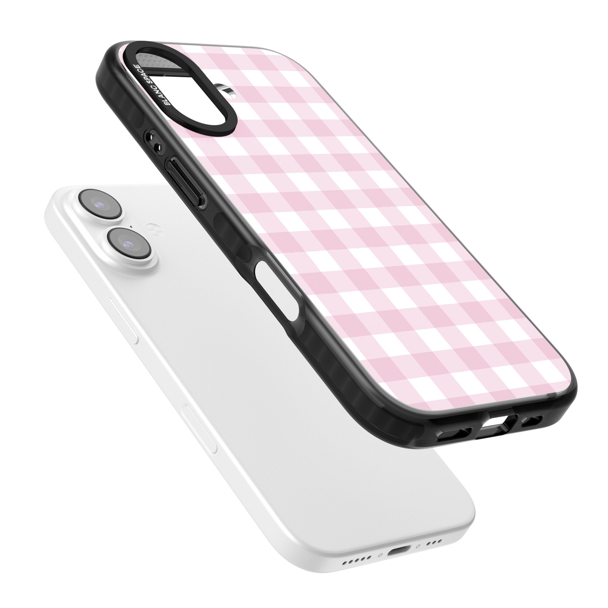 Pink Gingham Pattern iPhone 17 Impact Black Phone Case Colours