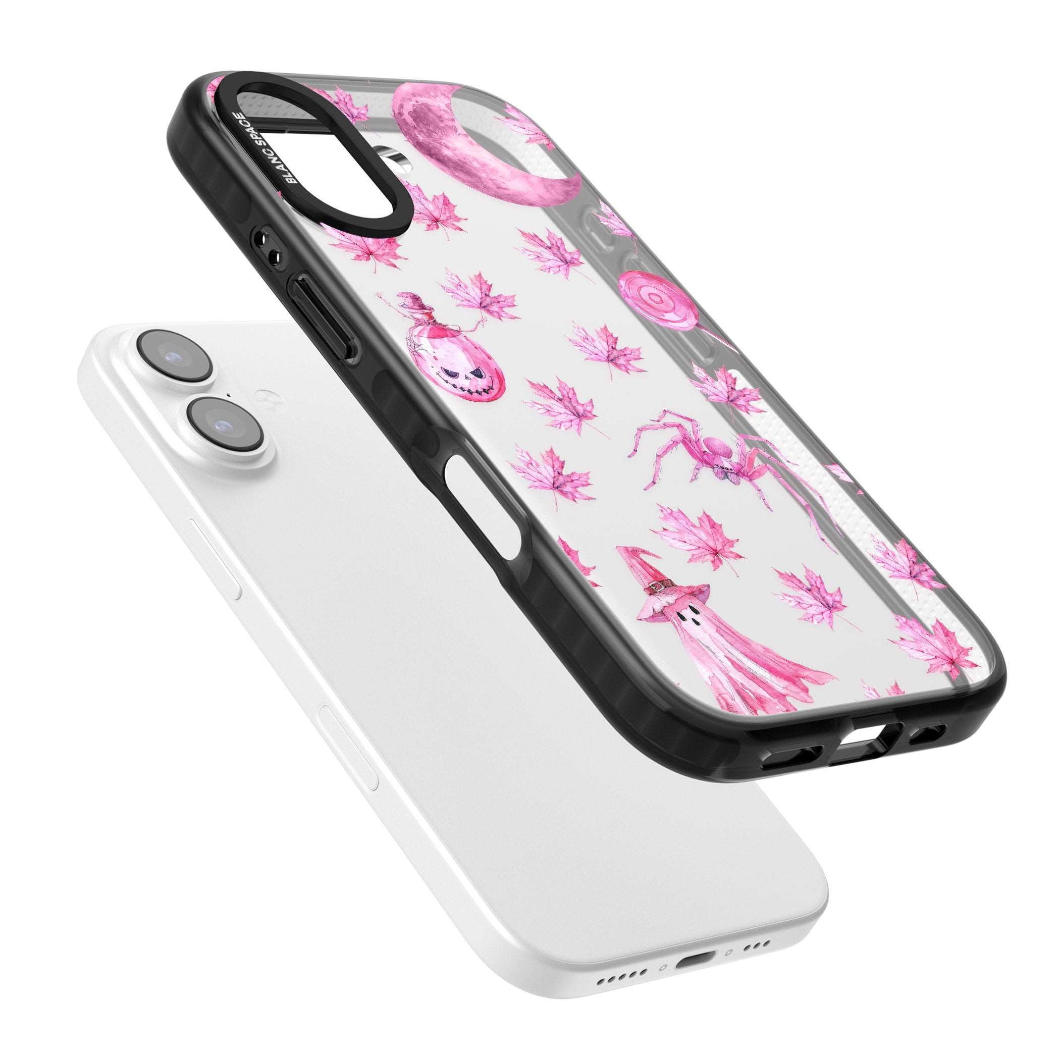 Pink Moon Maple iPhone 17 Impact Black Phone Case Colours