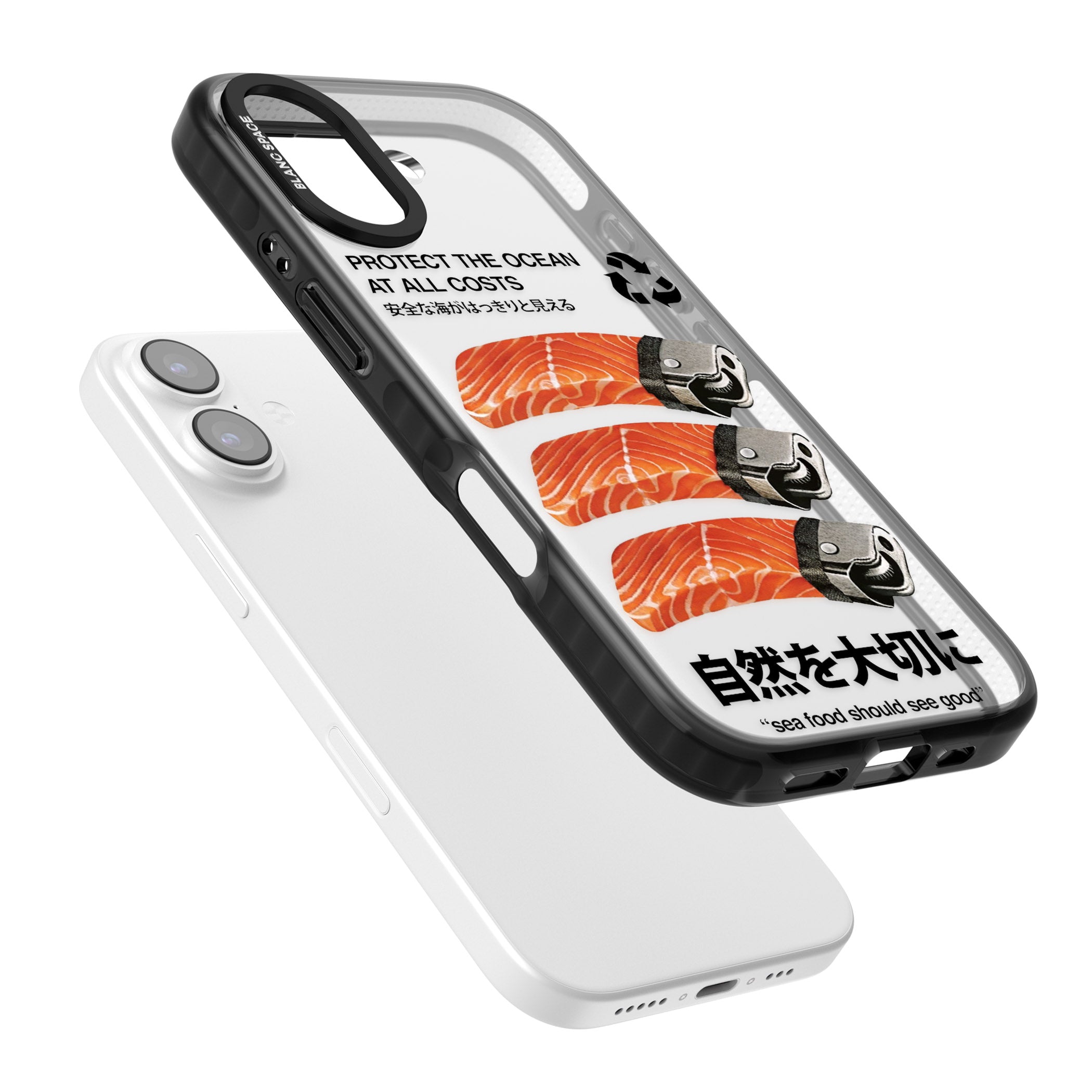 Protect The Ocean iPhone 17 Impact Black Phone Case Colours