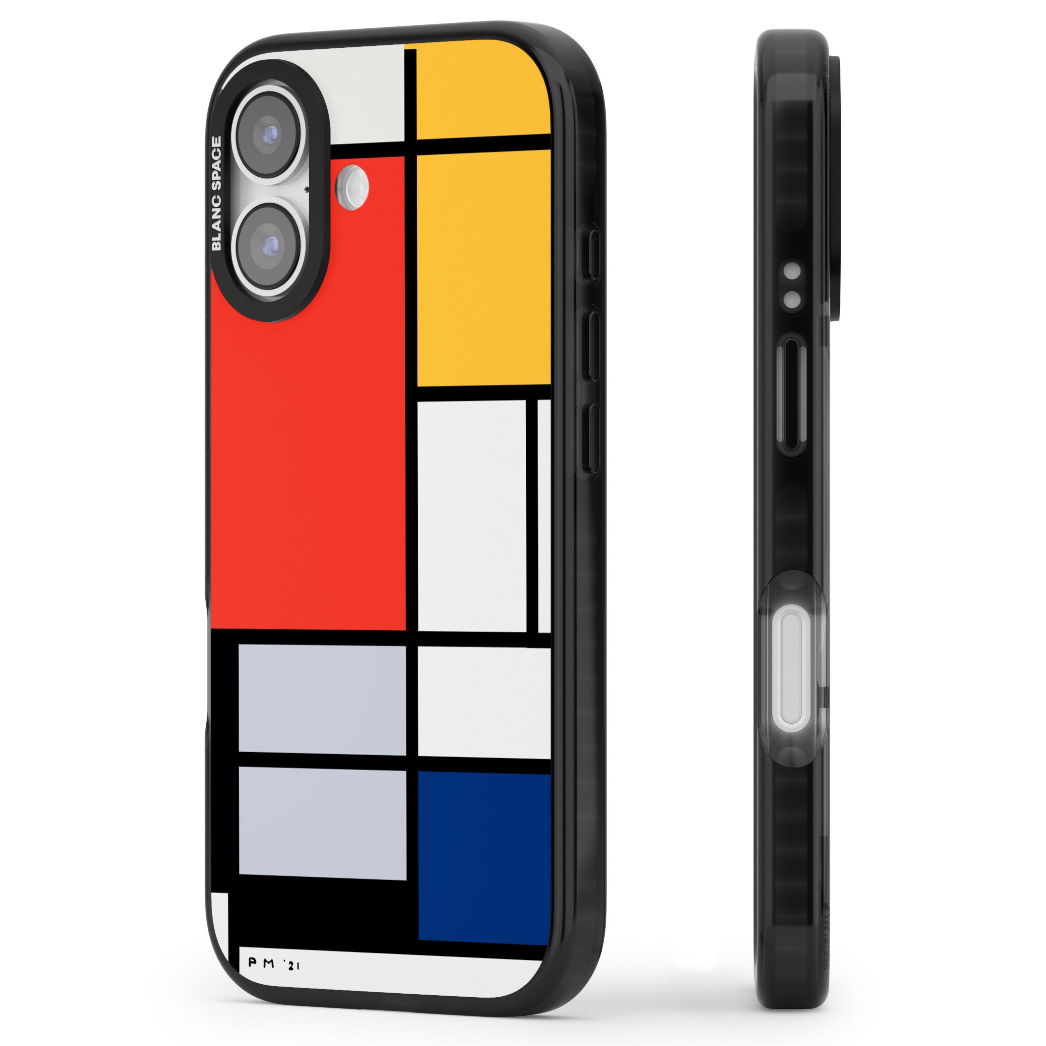 Piet Mondrian'S Composition iPhone 17 Impact Black Phone Case Side Profile