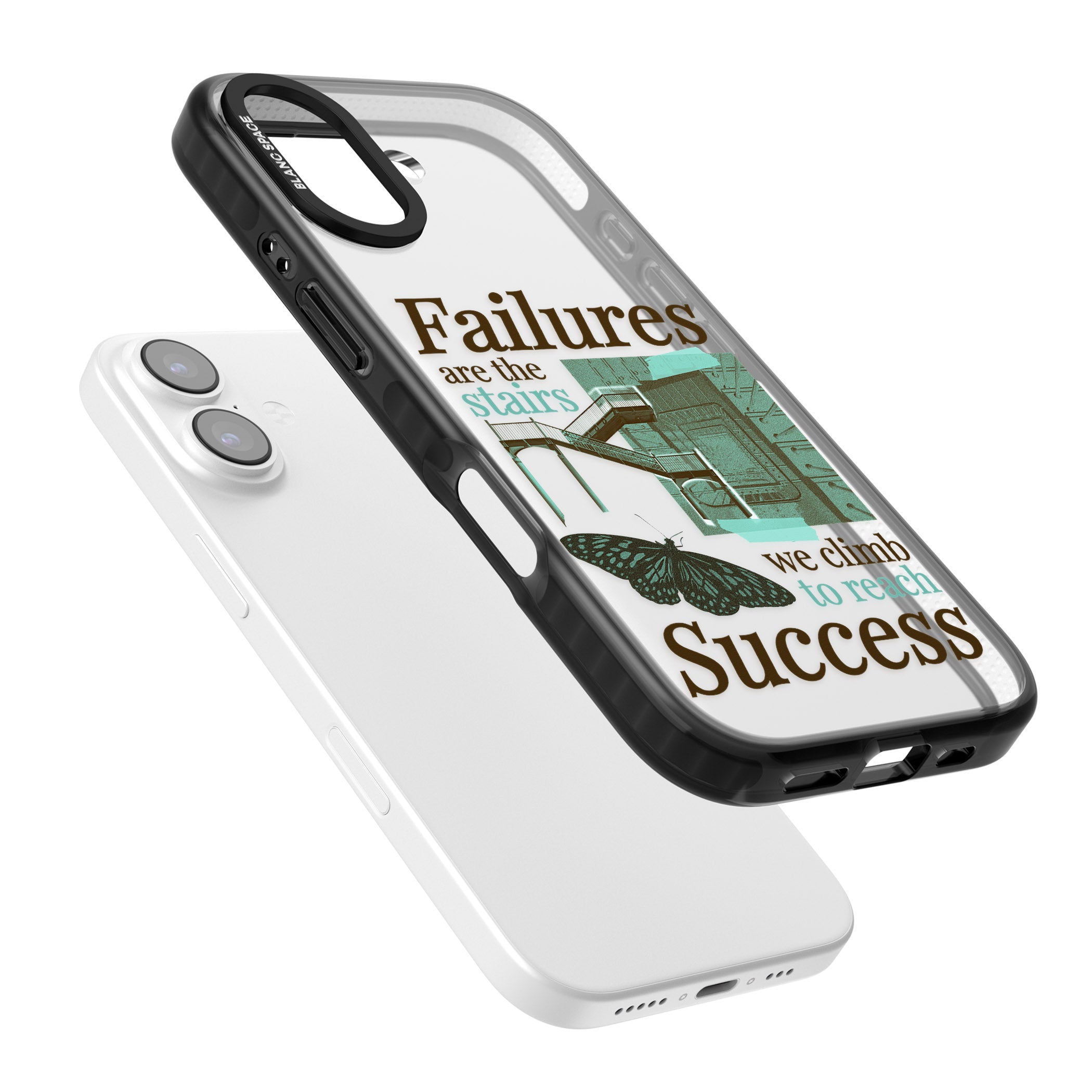 Fail To Succeed iPhone 17 Impact Black Phone Case Colours