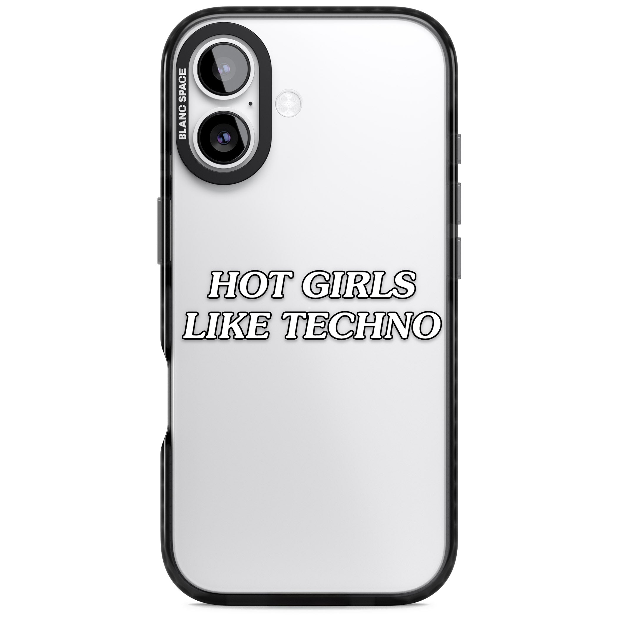 Hot Girls Like Techno iPhone 17 Impact Black Phone Case