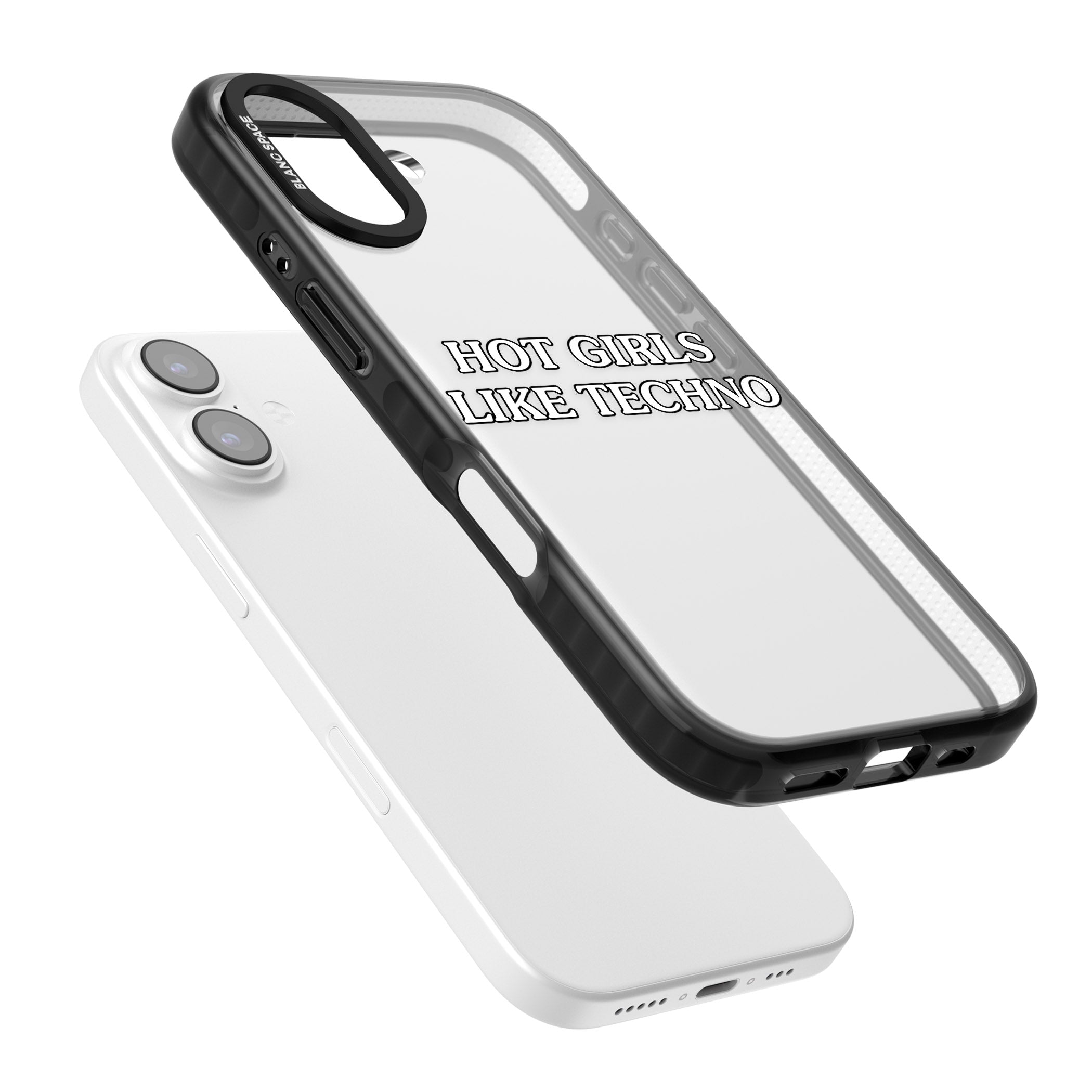 Hot Girls Like Techno iPhone 17 Impact Black Phone Case Colours
