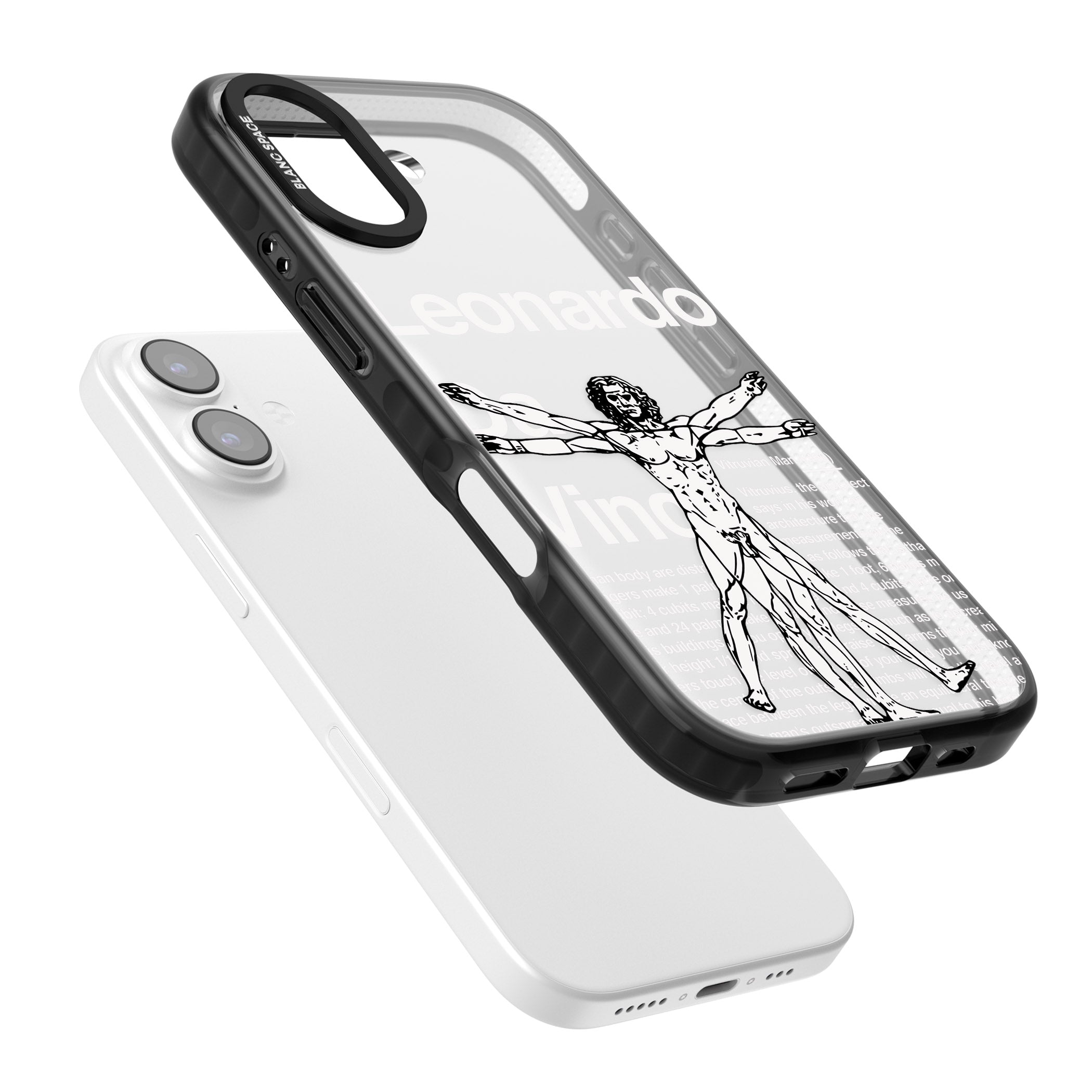 Vitruvian Man iPhone 17 Impact Black Phone Case Colours