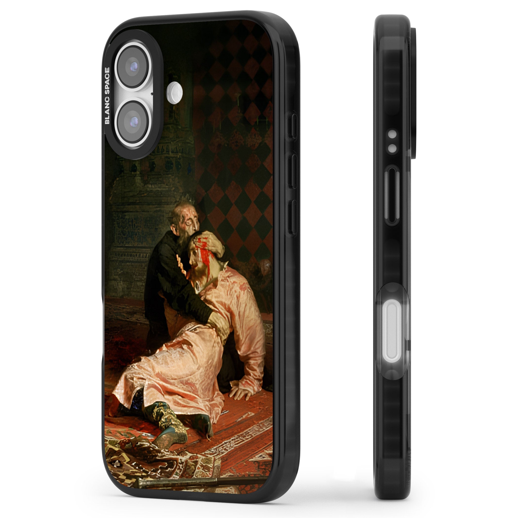 Ivan The Terrible & His Son iPhone 17 Impact Black Phone Case Side Profile