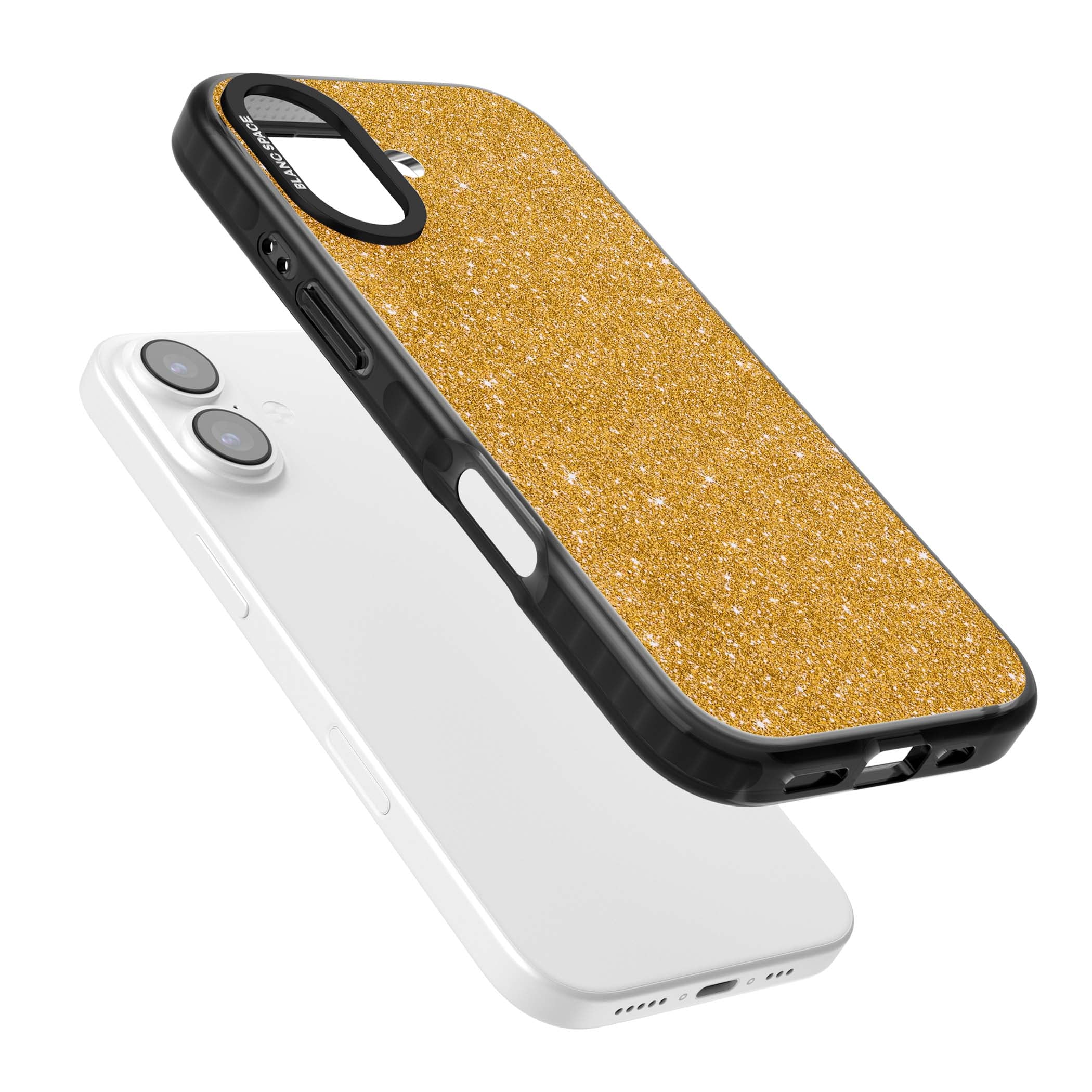 Gold Glitter gold glitter iPhone case featuring a shimmering sparkle wallpaper design in luxury gold | Clear Impact case for iPhone 17