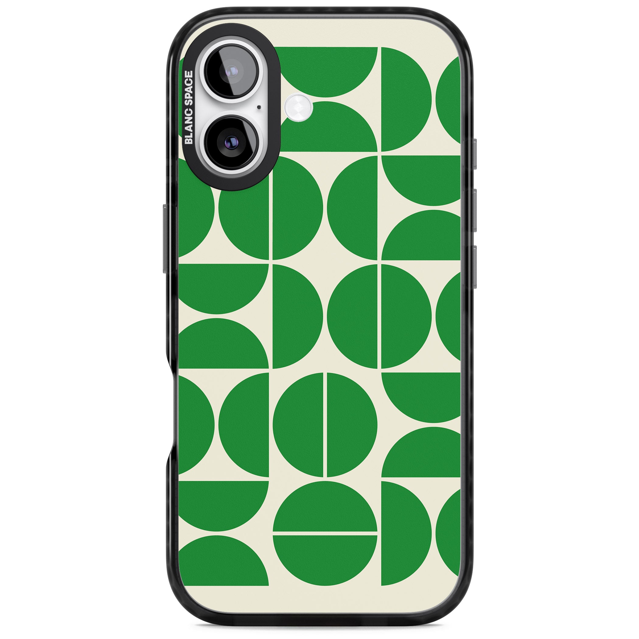 Retro Green Circles iPhone 17 Impact Black Phone Case