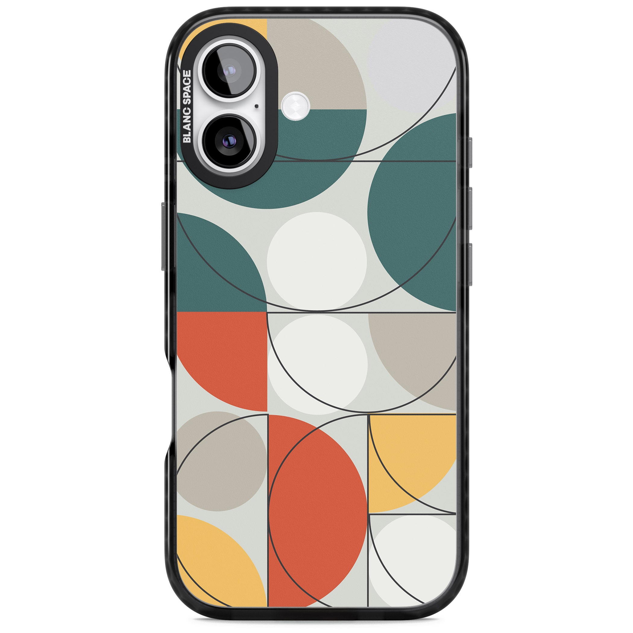 Modern Abstract Circle iPhone 17 Impact Black Phone Case
