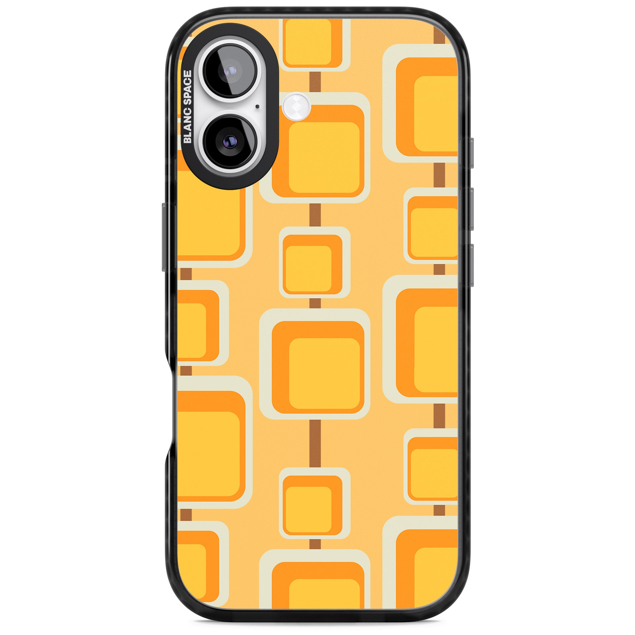 Sunny Mid Century Squares iPhone 17 Impact Black Phone Case