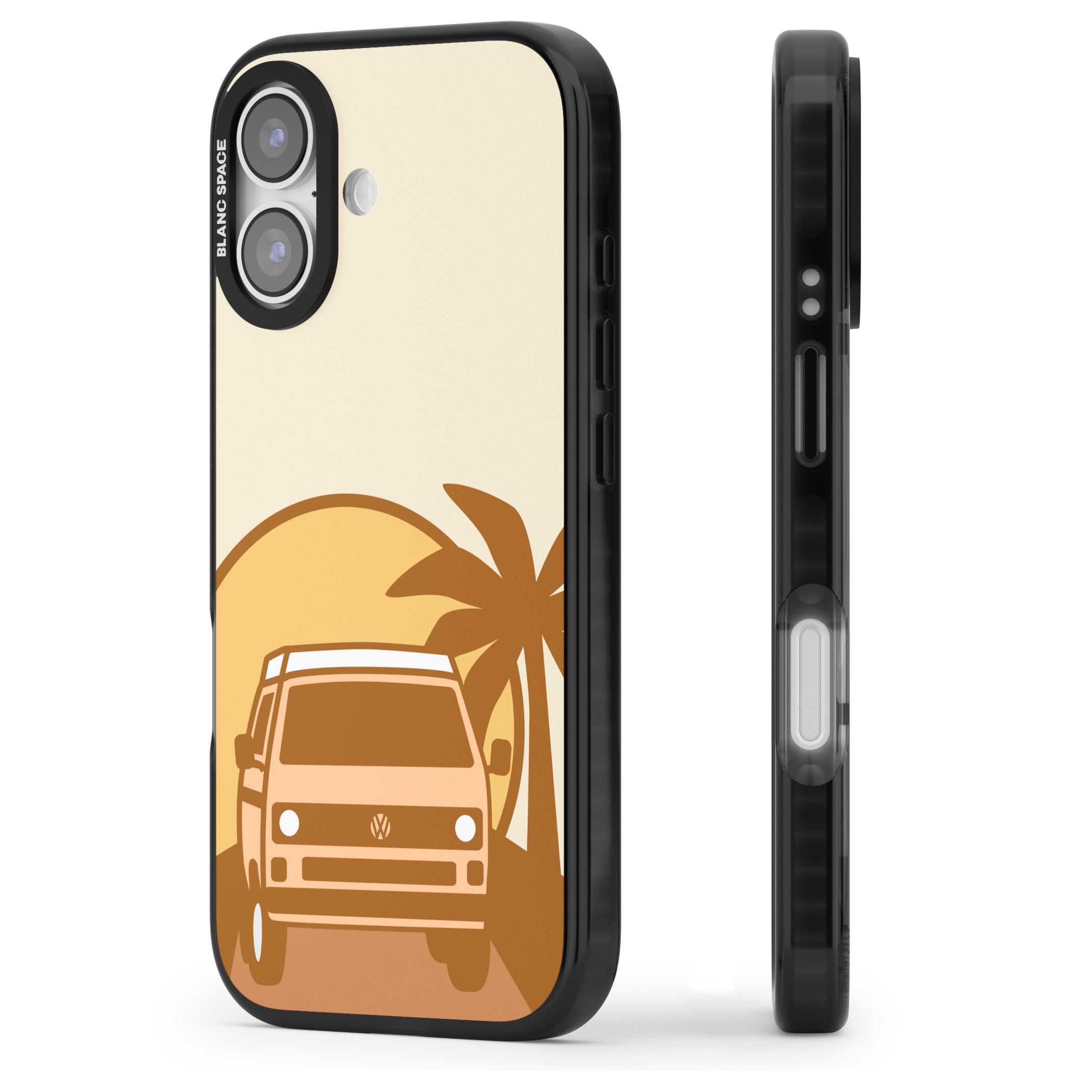 Sunset Van iPhone 17 Impact Black Phone Case Side Profile