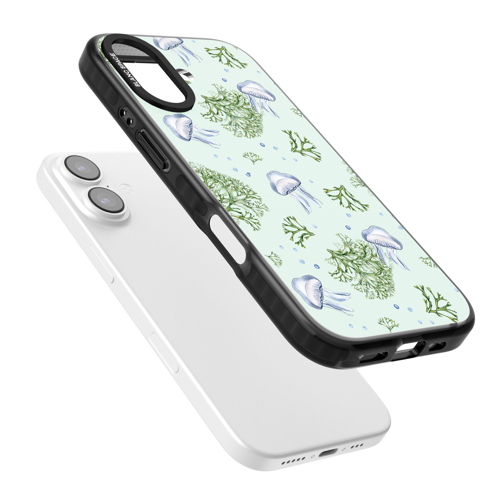 Jellyfish & Seaweed iPhone 17 Impact Black Phone Case Colours