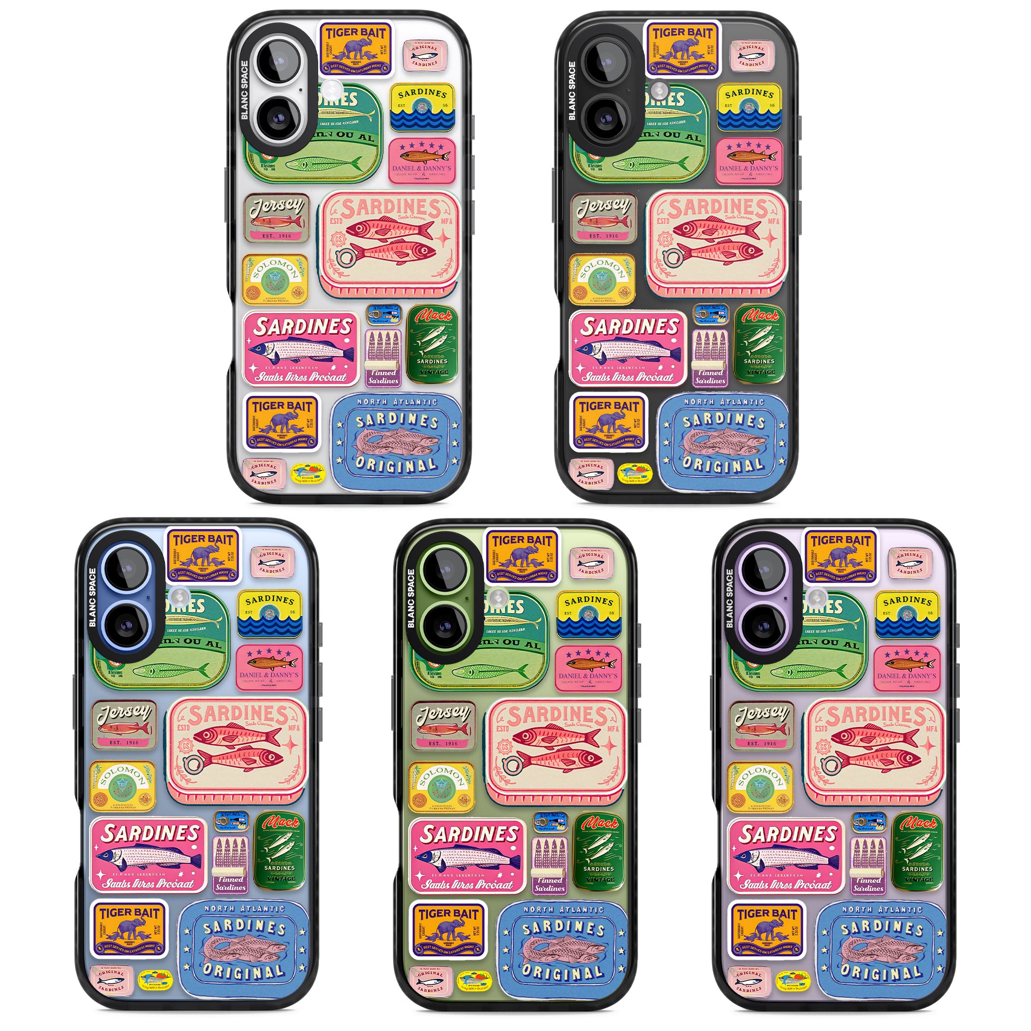 Vintage Sardine Tins iPhone 17 Impact Black Phone Case APT Impact Protection
