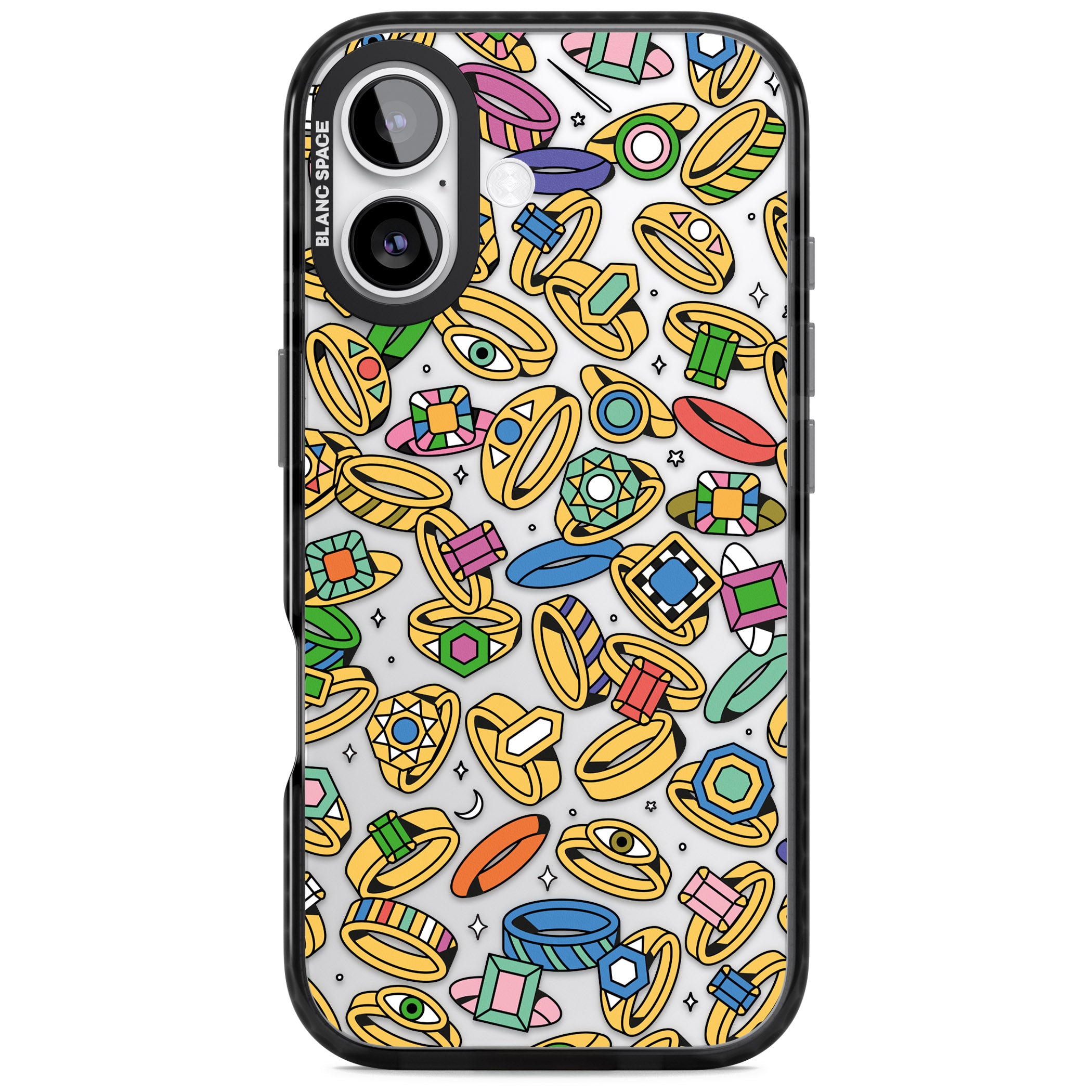 Gemstone Glitz iPhone 17 Impact Black Phone Case