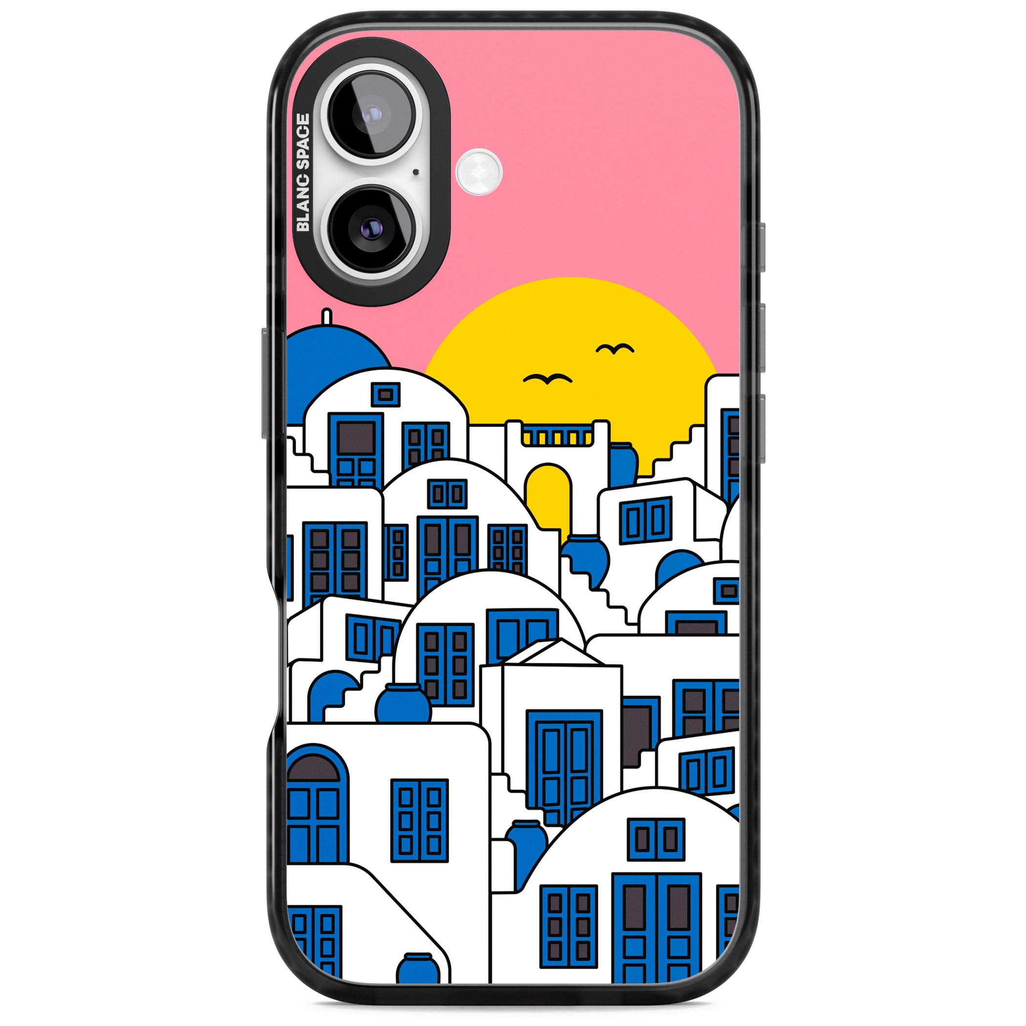 Santorini Sunset iPhone 17 Impact Black Phone Case