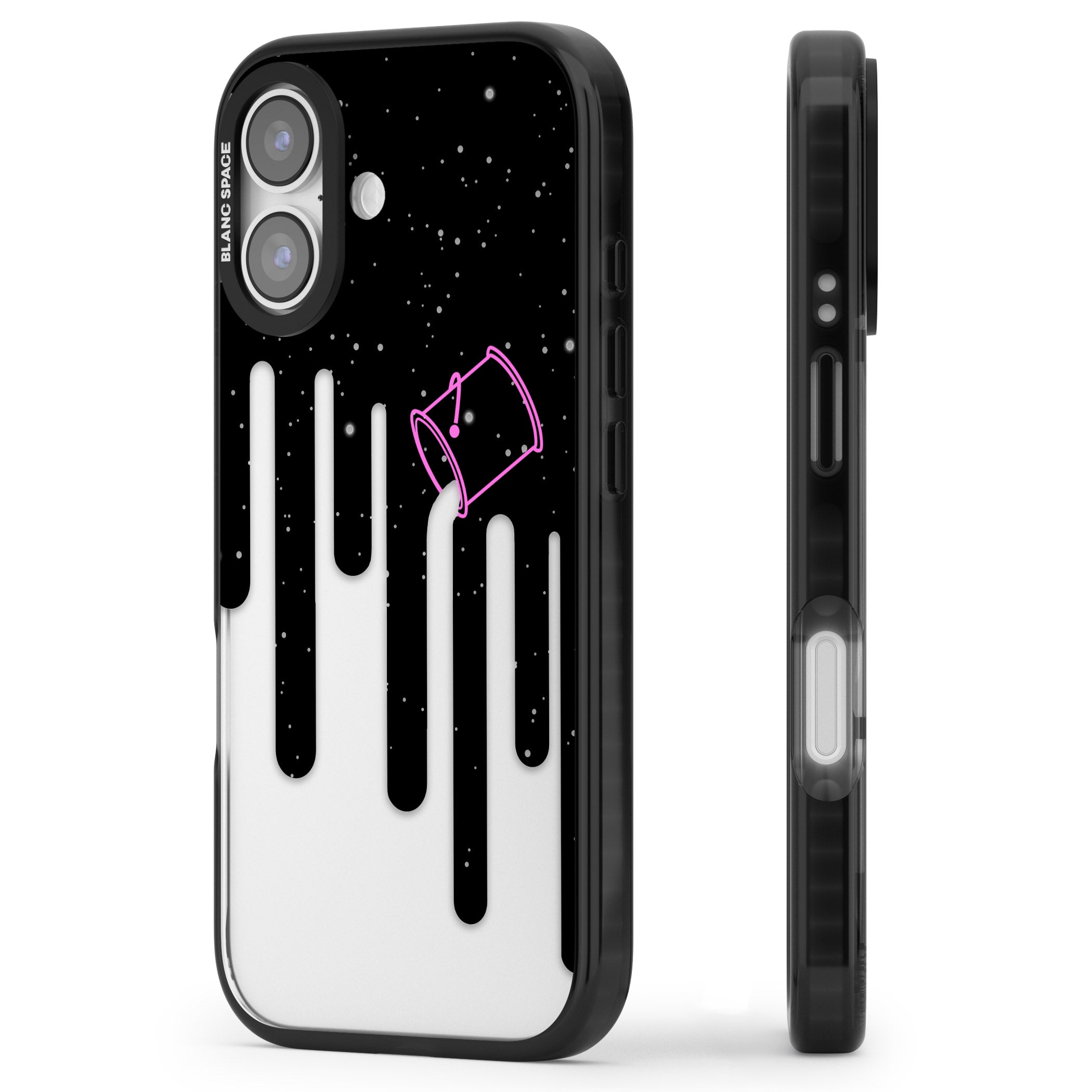 Cosmic Drip iPhone 17 Impact Black Phone Case Side Profile