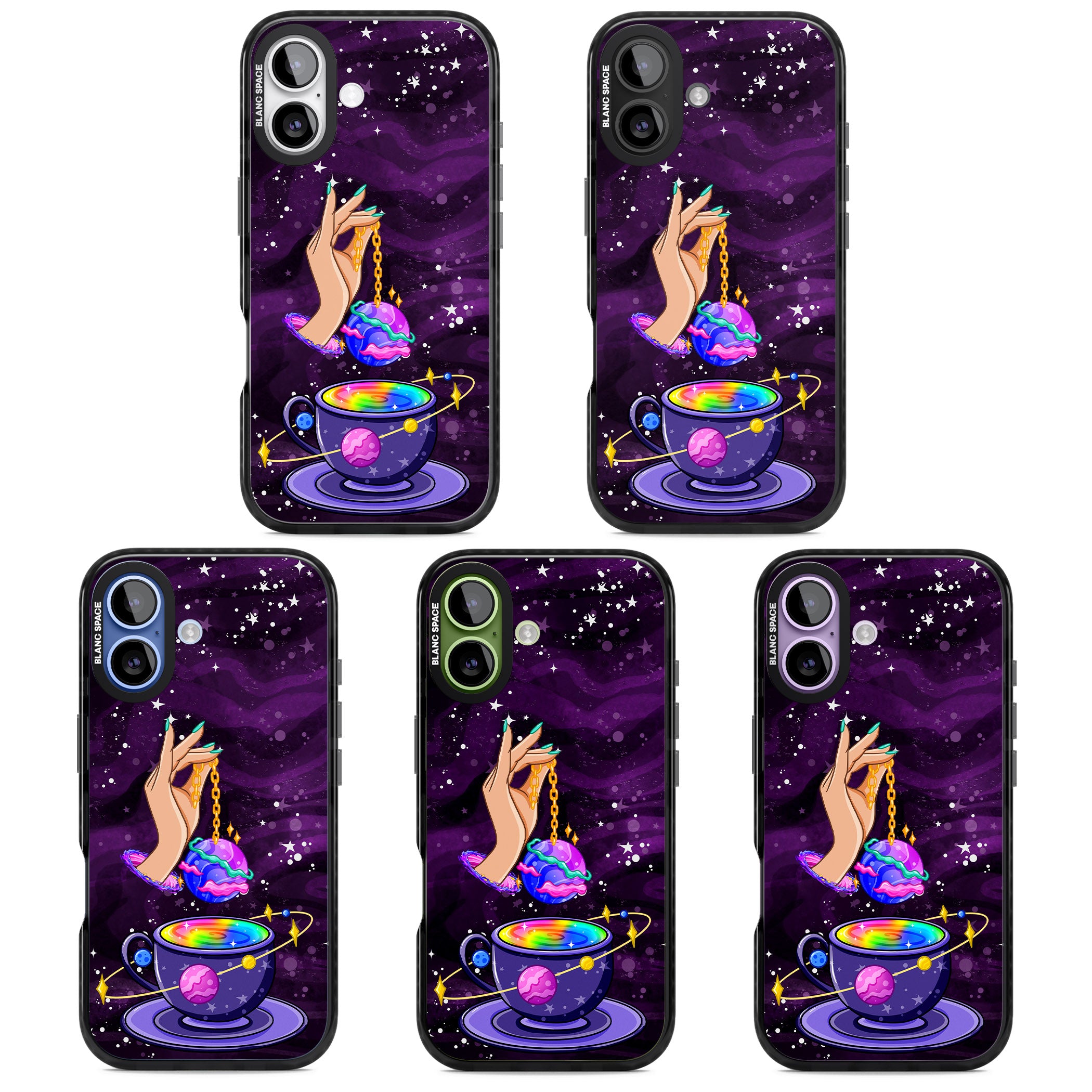 Space Tea iPhone 17 Impact Black Phone Case APT Impact Protection