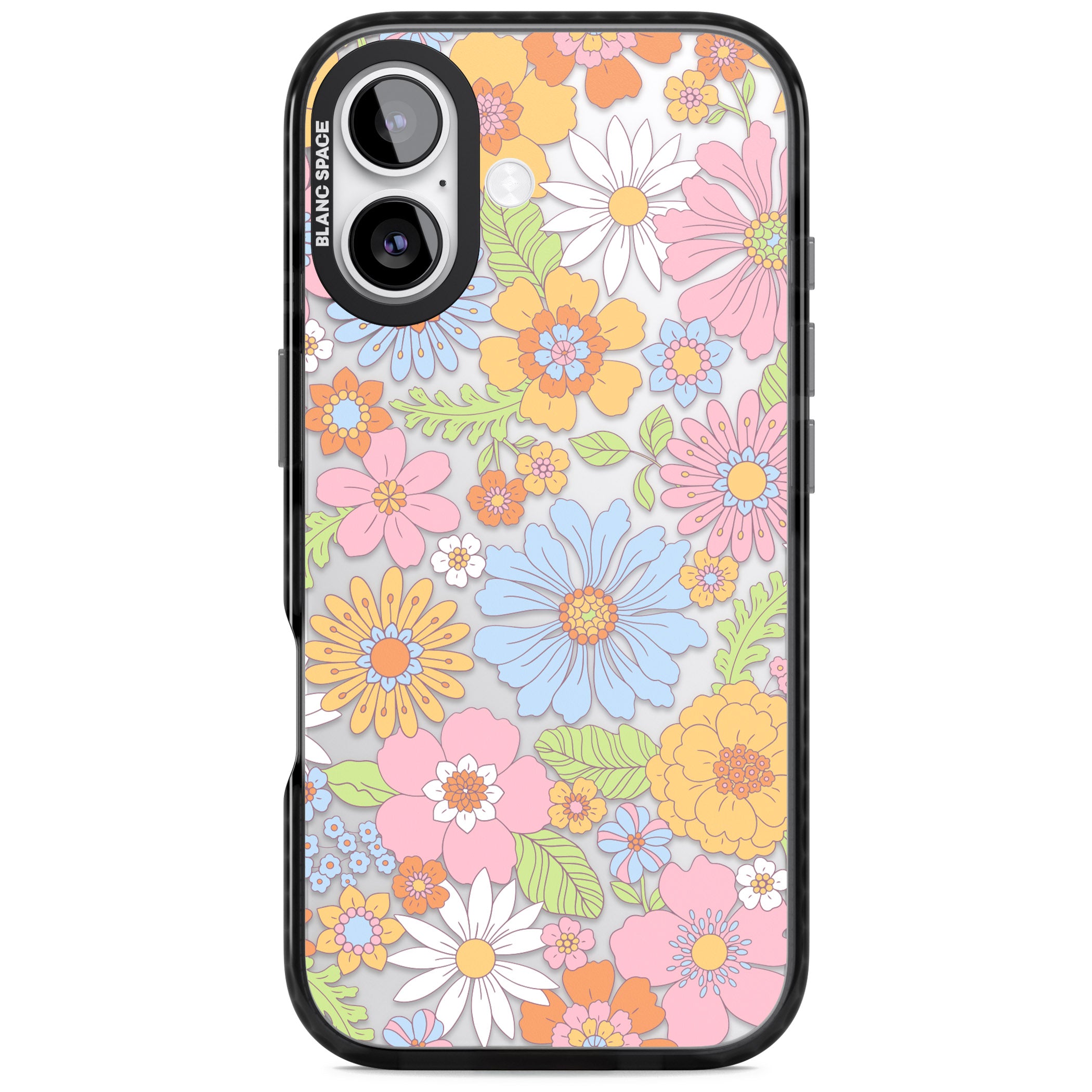 Pastel Flower Pattern iPhone 17 Impact Black Phone Case