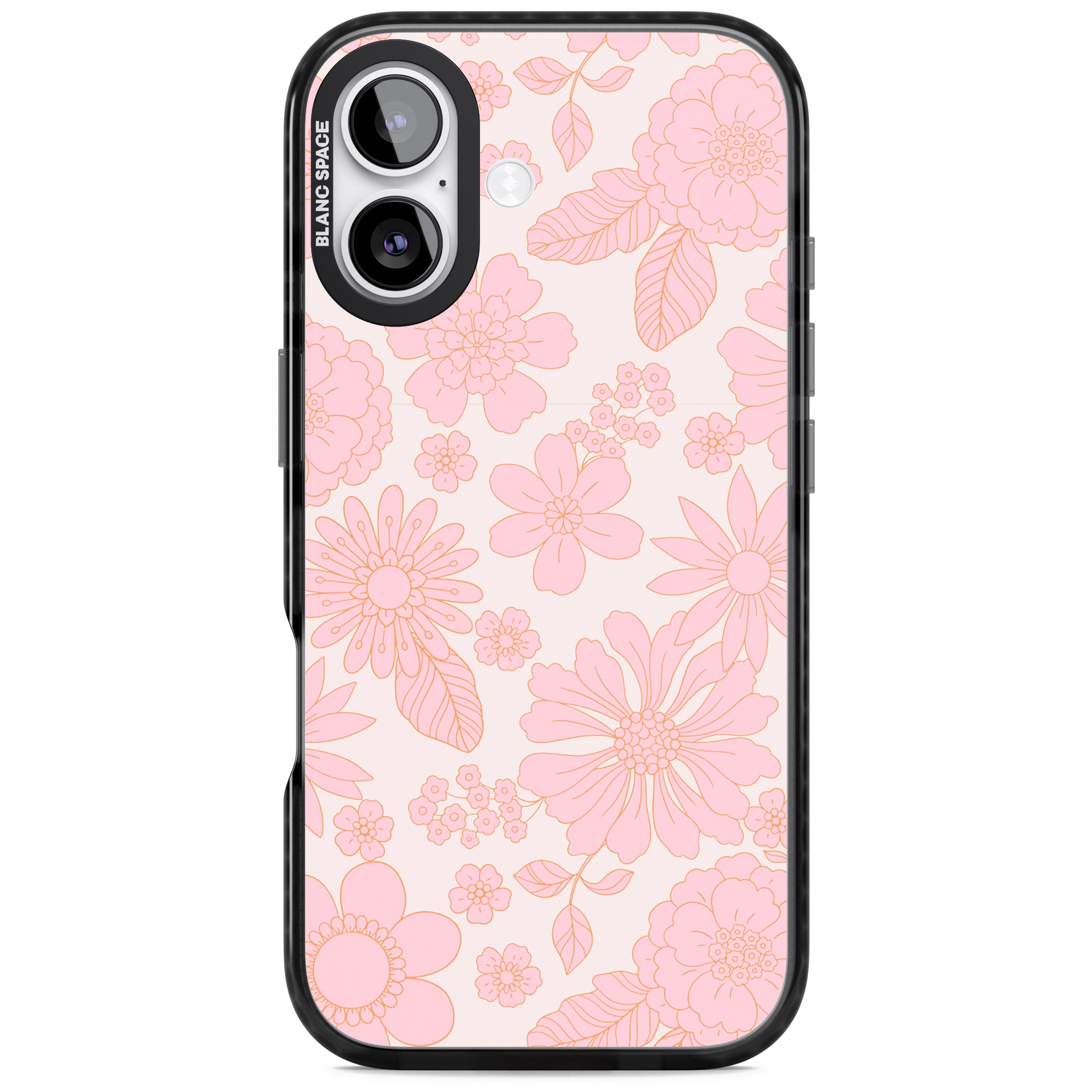 Gentle Pink Flowers iPhone 17 Impact Black Phone Case