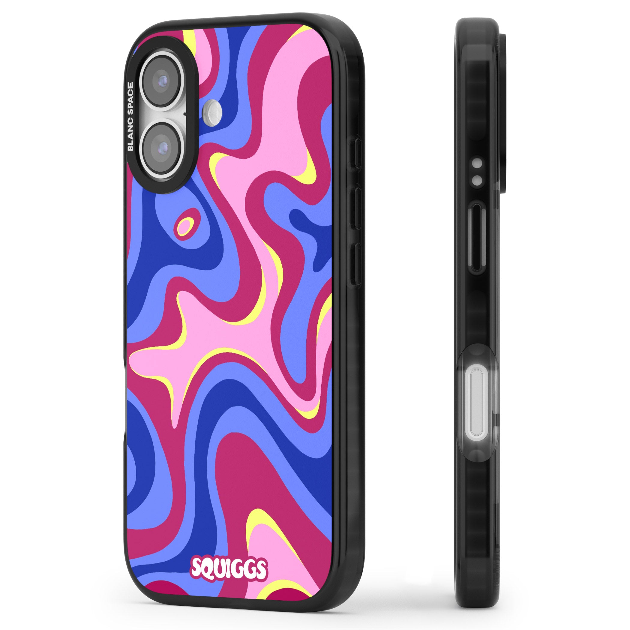 Blue Lava iPhone 17 Impact Black Phone Case Side Profile