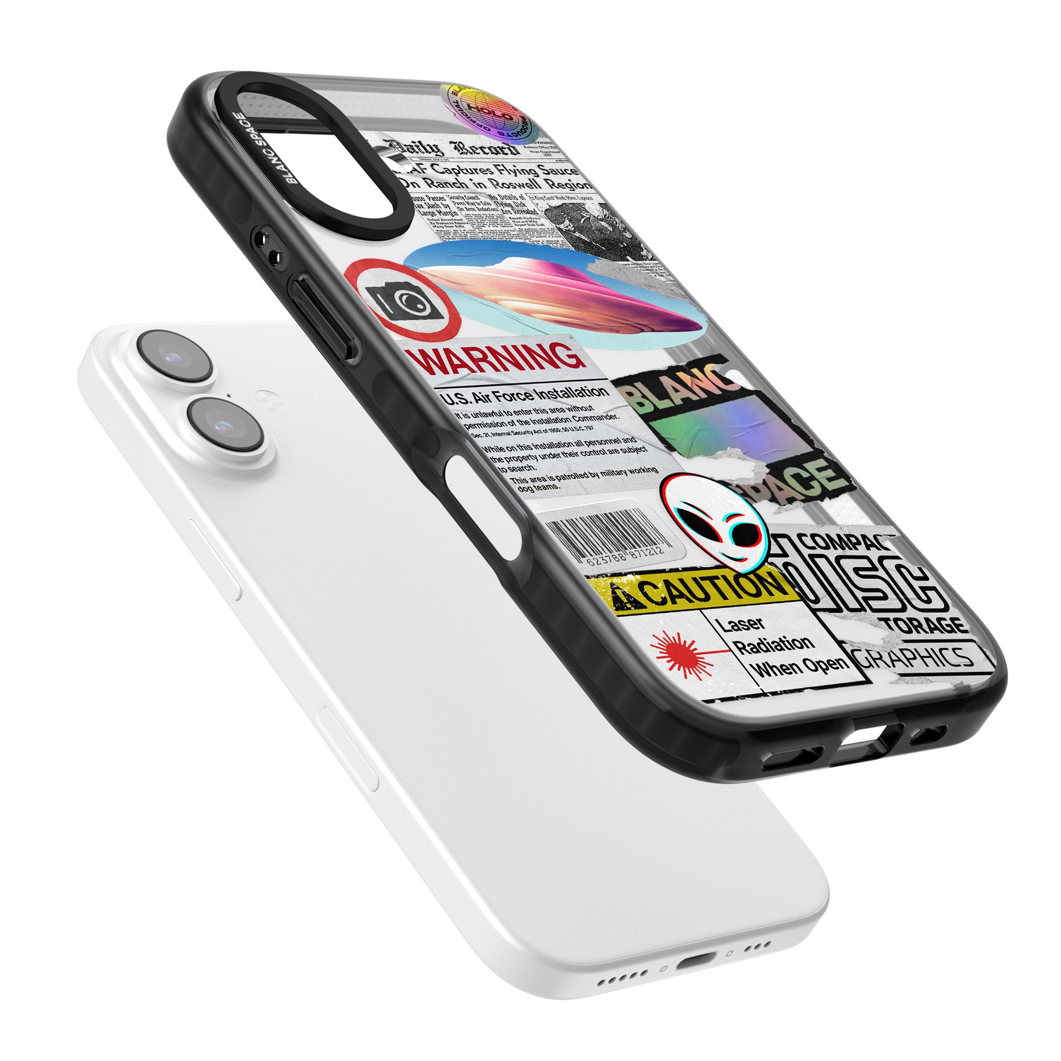 Cosmic Encounters iPhone 17 Impact Black Phone Case Colours