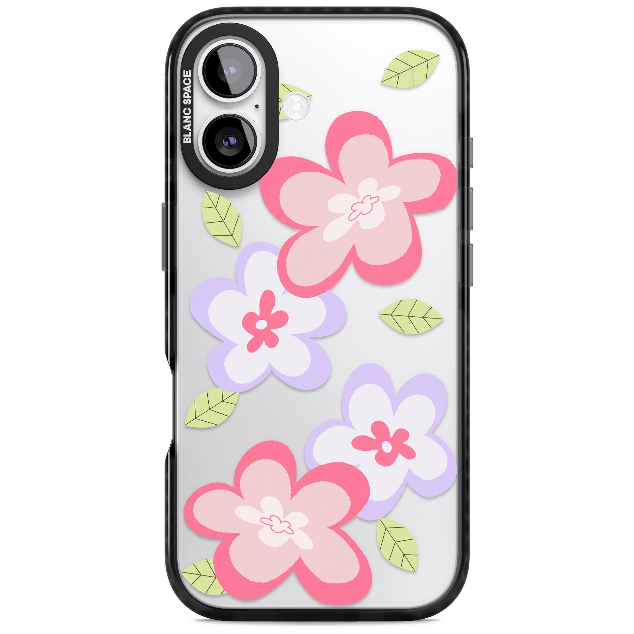 Funky Flowers iPhone 17 Impact Black Phone Case