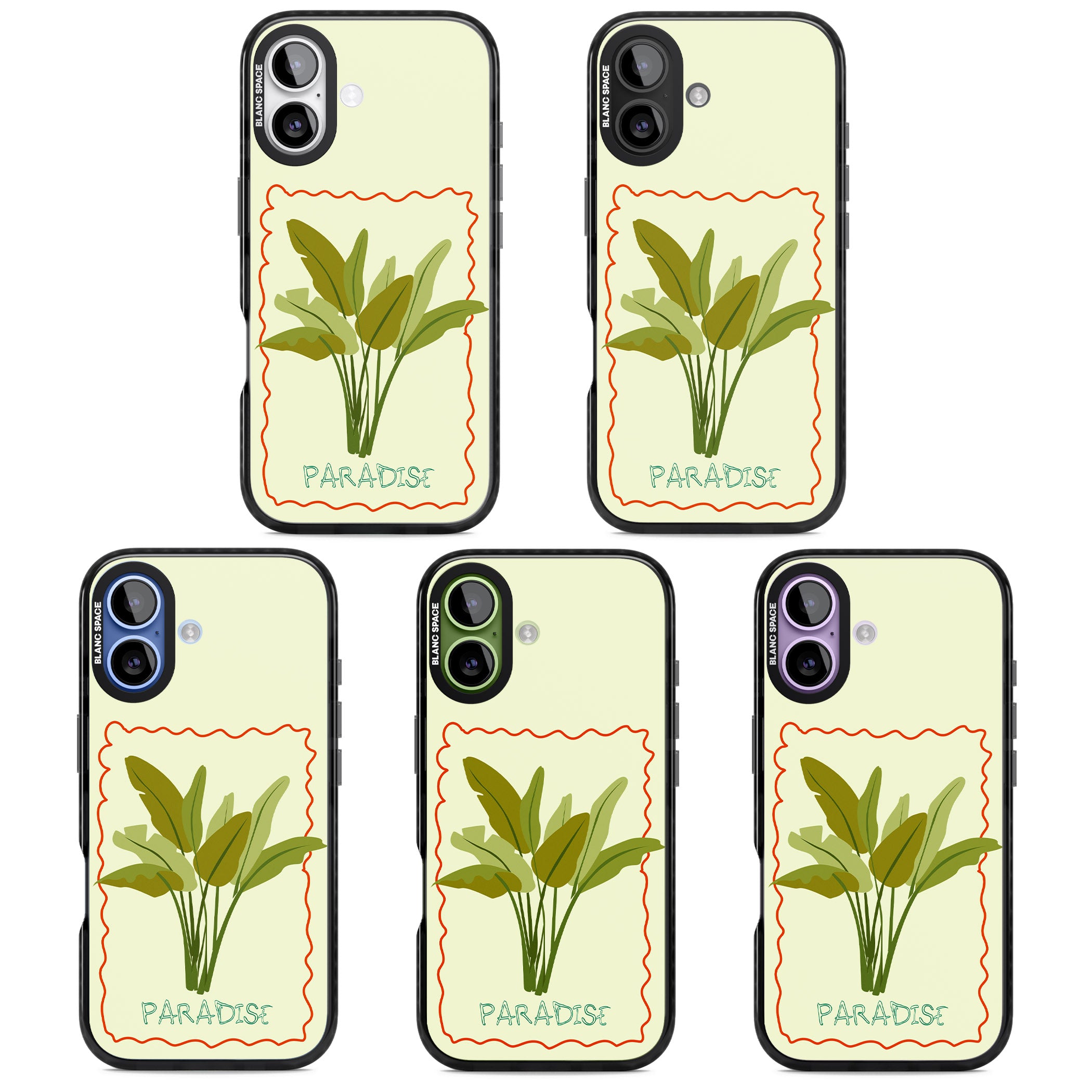Paradies Plant iPhone 17 Impact Black Phone Case APT Impact Protection