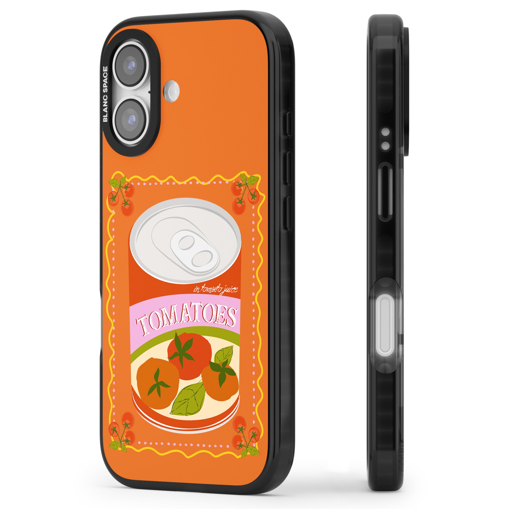Tomato Soup Can iPhone 17 Impact Black Phone Case Side Profile
