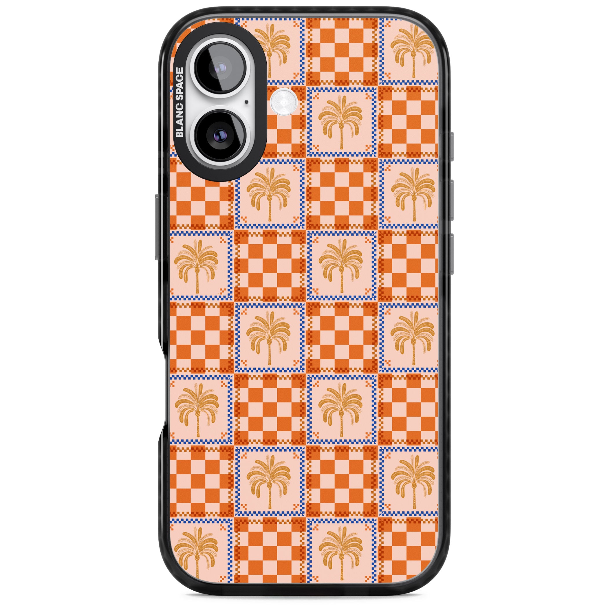 Terracotta Summer Checked iPhone 17 Impact Black Phone Case