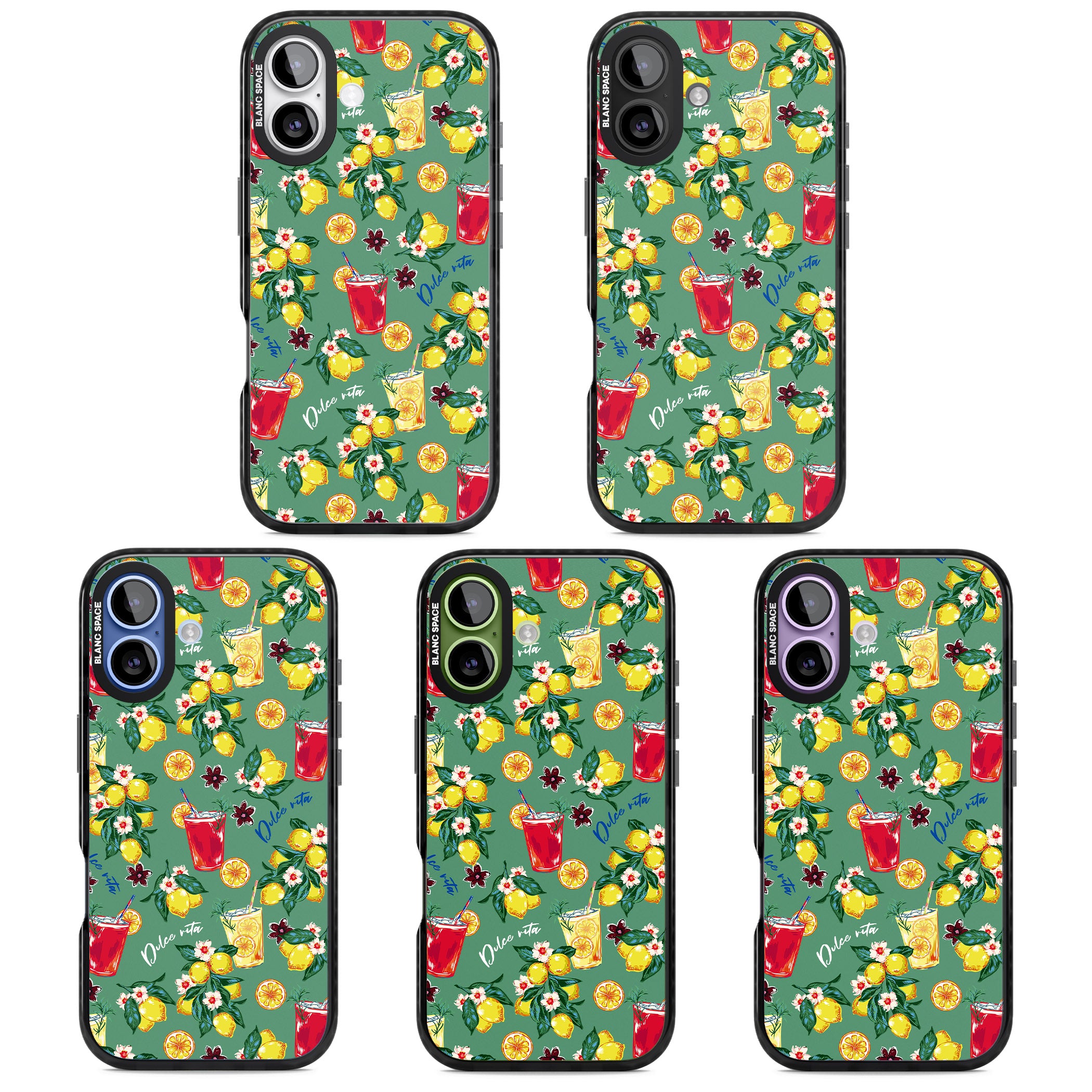 Lemon Cocktails iPhone 17 Impact Black Phone Case APT Impact Protection